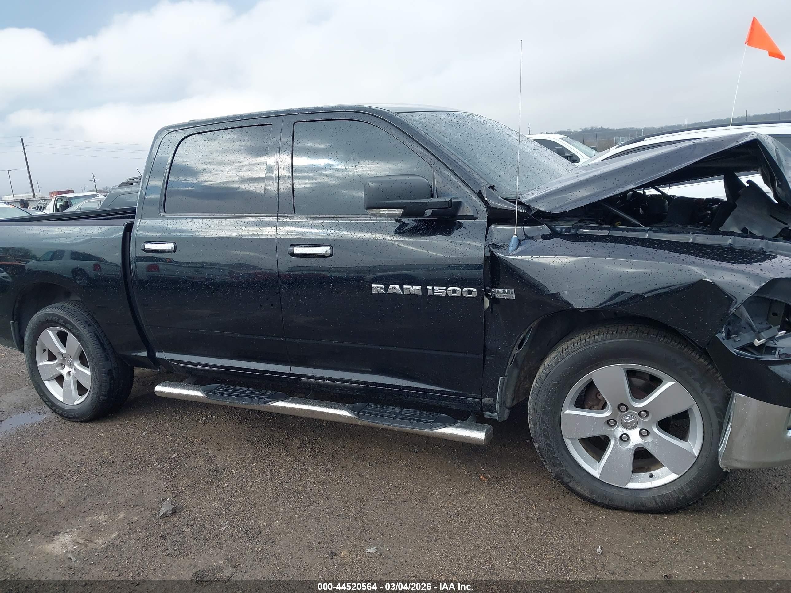 2012 Ram 1500 Slt Black vin: 1C6RD6LT0CS174283