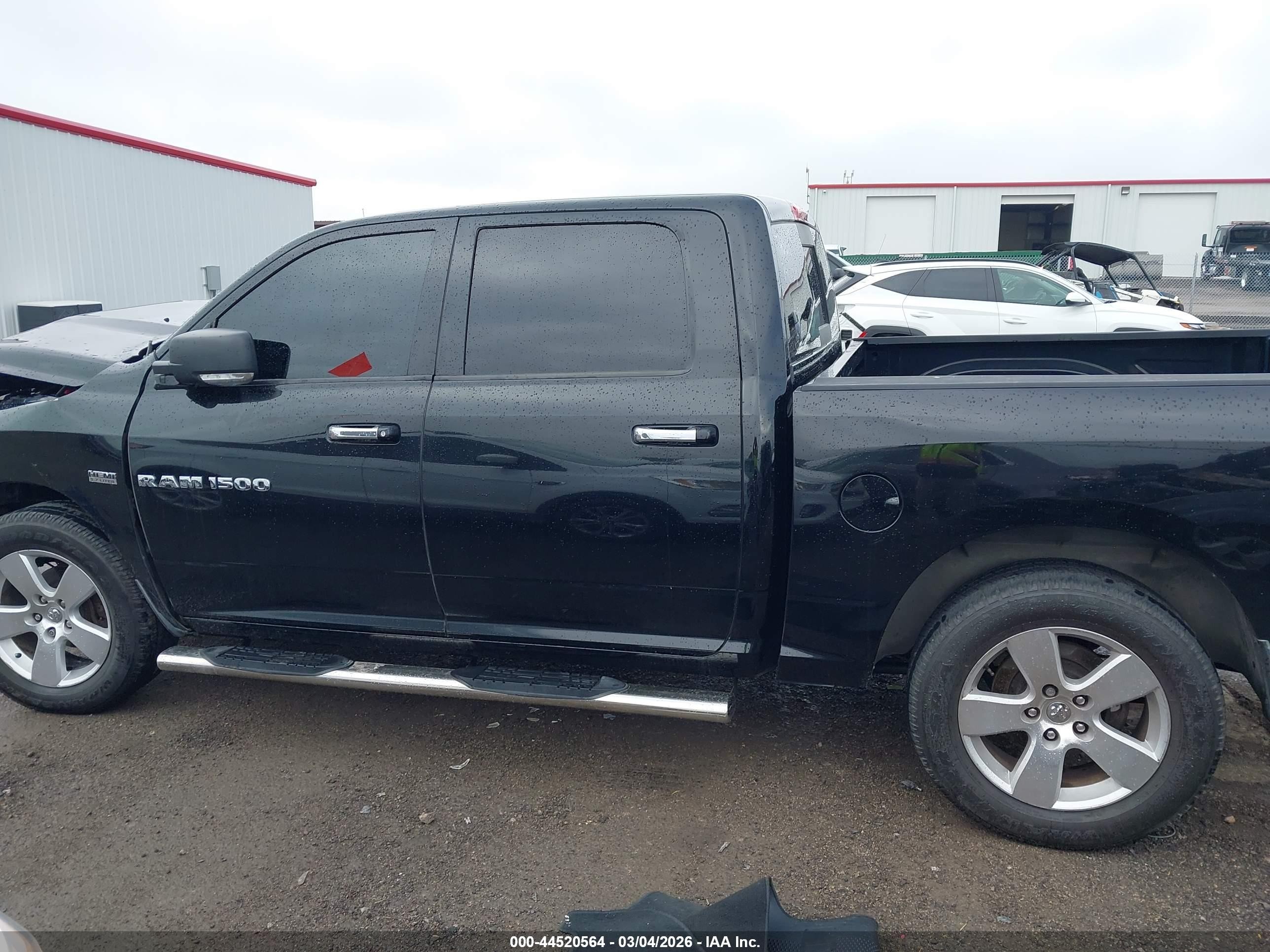 2012 Ram 1500 Slt Black vin: 1C6RD6LT0CS174283