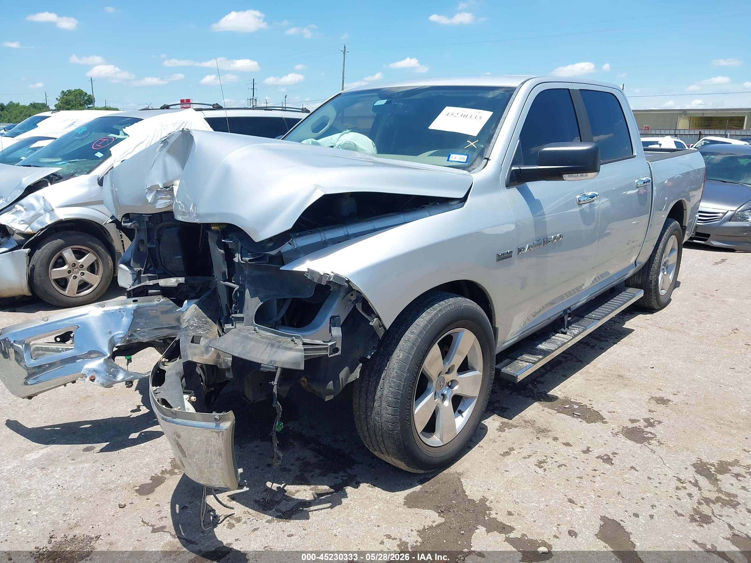 2012 Ram 1500 Slt Серебряный vin: 1C6RD6LT1CS153538