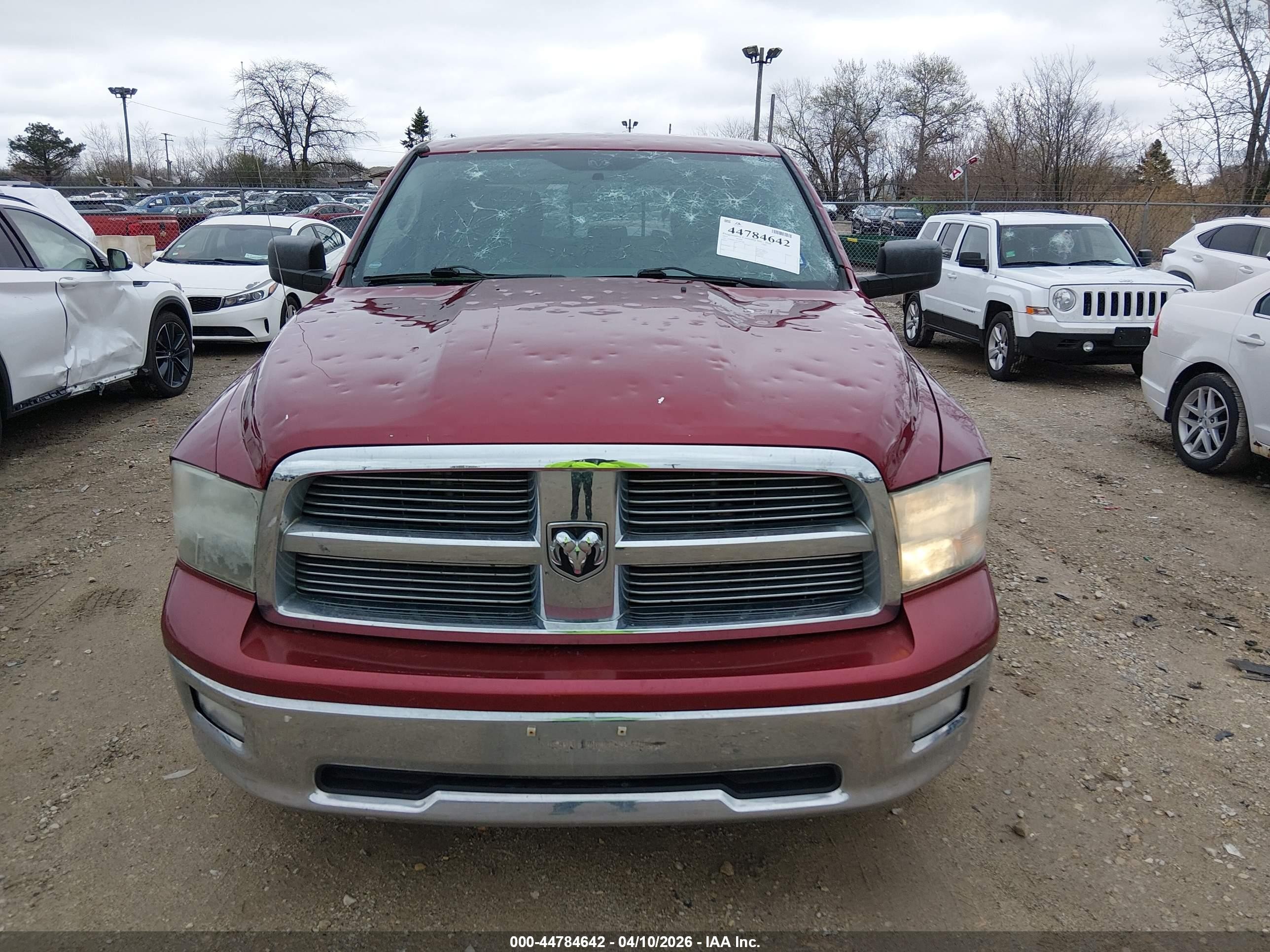 2012 Ram 1500 Slt Red vin: 1C6RD6LT1CS281794
