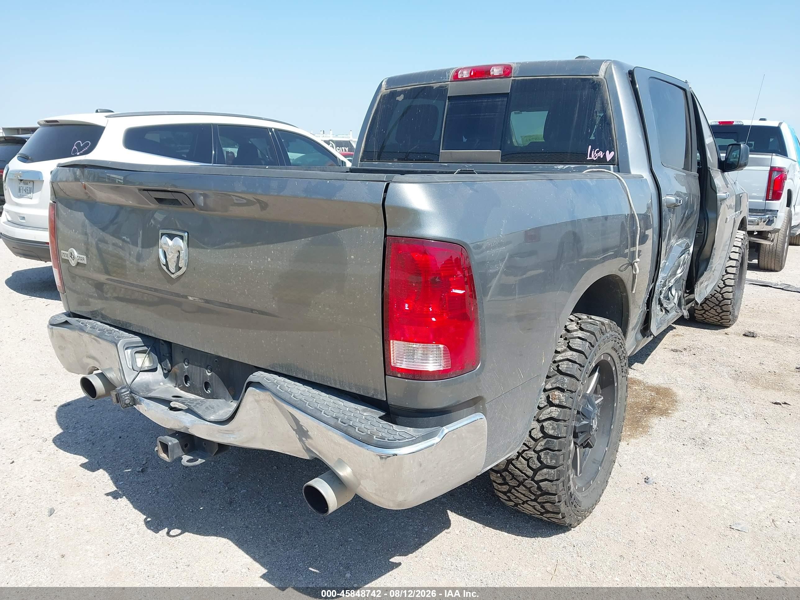 2012 Ram 1500 Slt Gray vin: 1C6RD6LT3CS323818