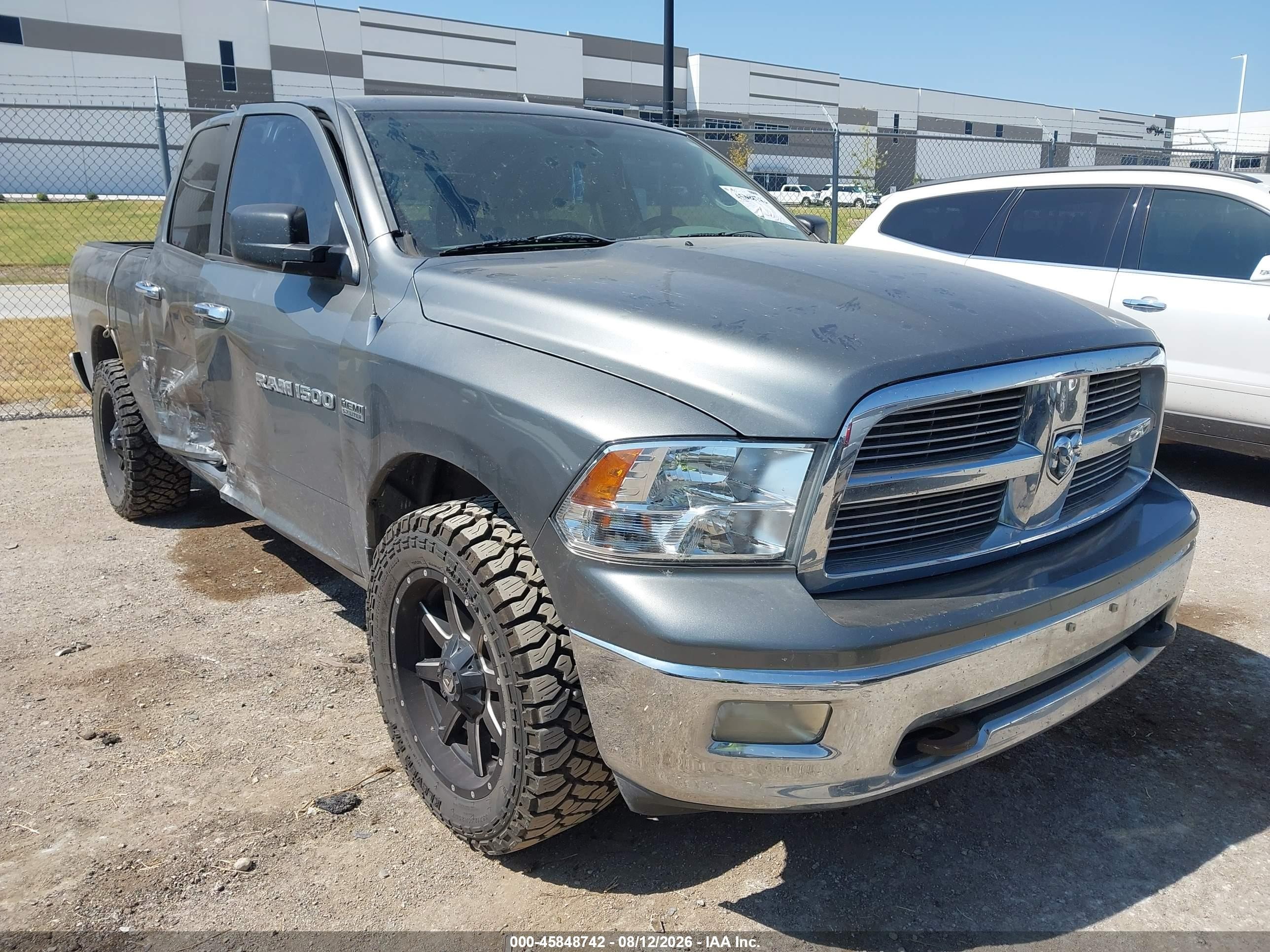 2012 Ram 1500 Slt Gray vin: 1C6RD6LT3CS323818