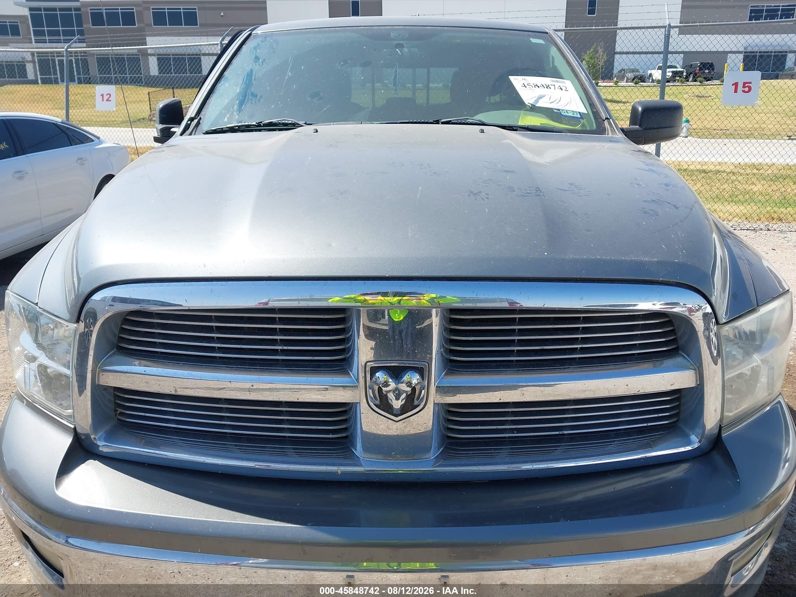 2012 Ram 1500 Slt Gray vin: 1C6RD6LT3CS323818