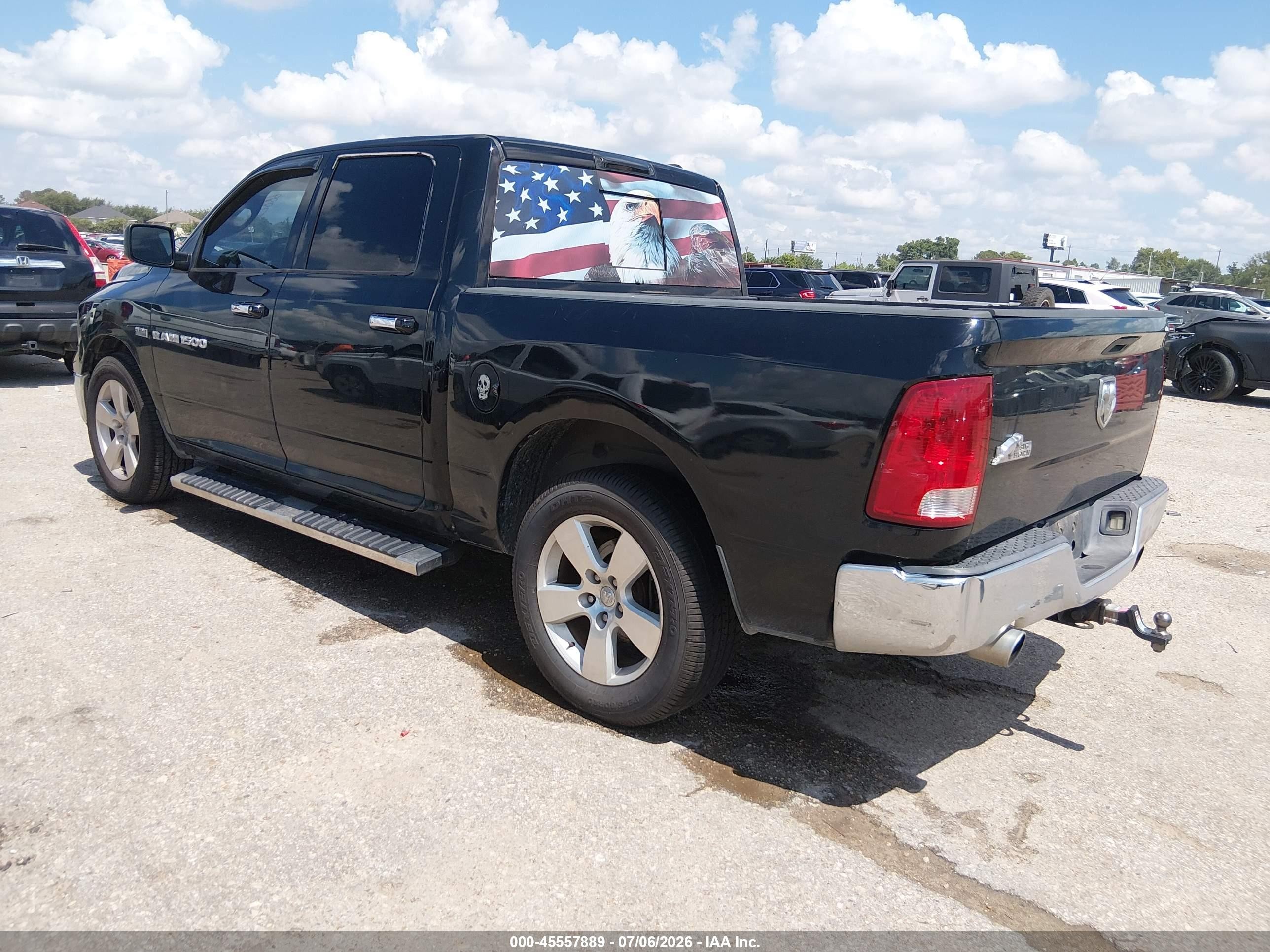 2012 Ram 1500 Slt Black vin: 1C6RD6LT4CS137091