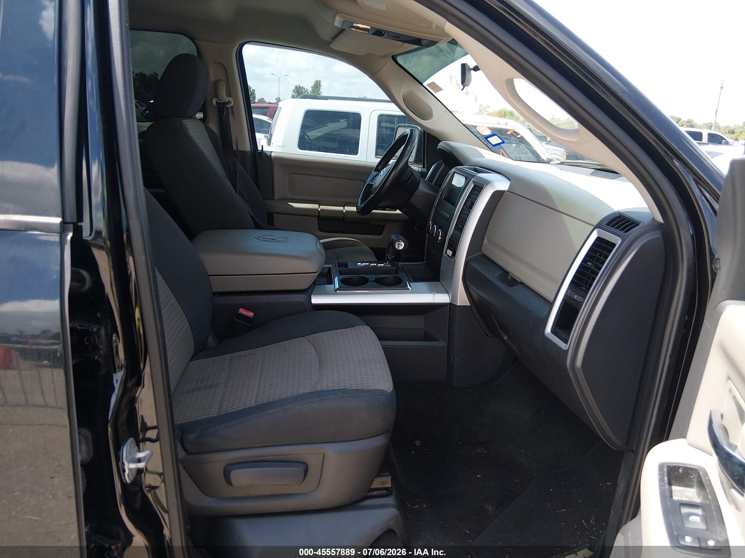 2012 Ram 1500 Slt Black vin: 1C6RD6LT4CS137091