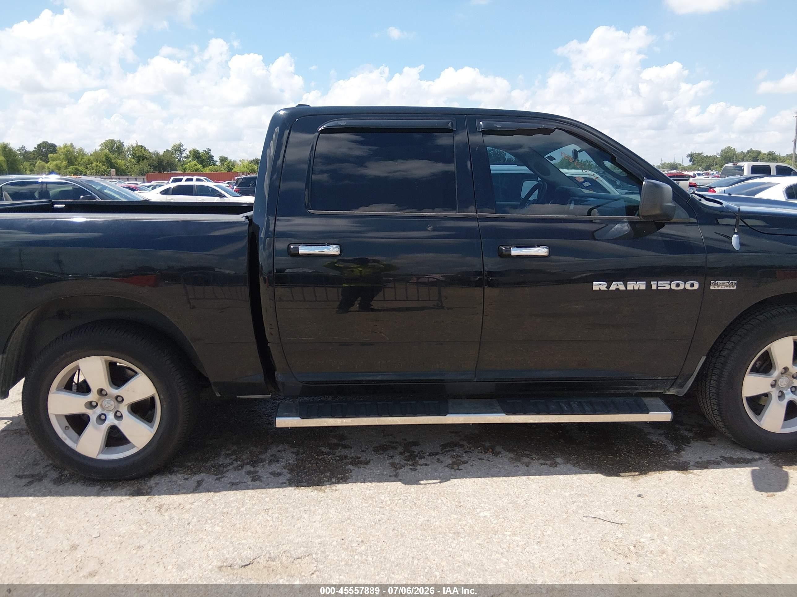 2012 Ram 1500 Slt Black vin: 1C6RD6LT4CS137091