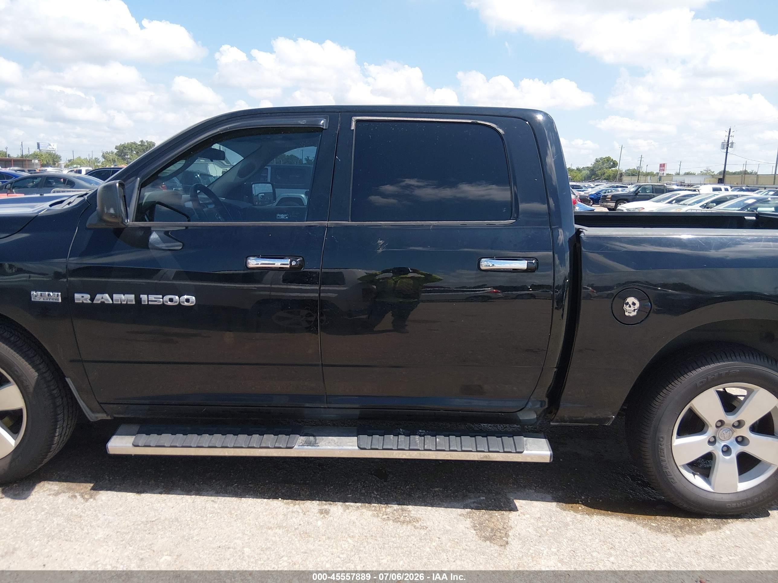 2012 Ram 1500 Slt Black vin: 1C6RD6LT4CS137091