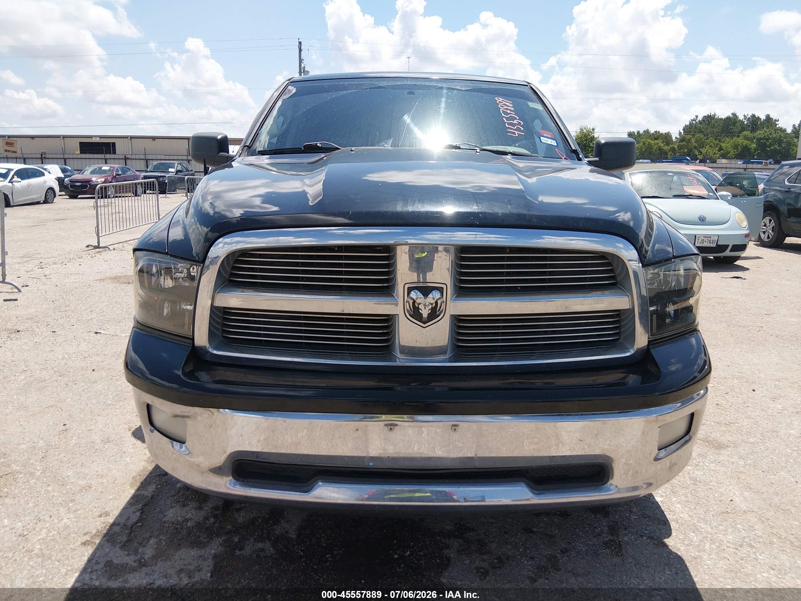 2012 Ram 1500 Slt Black vin: 1C6RD6LT4CS137091