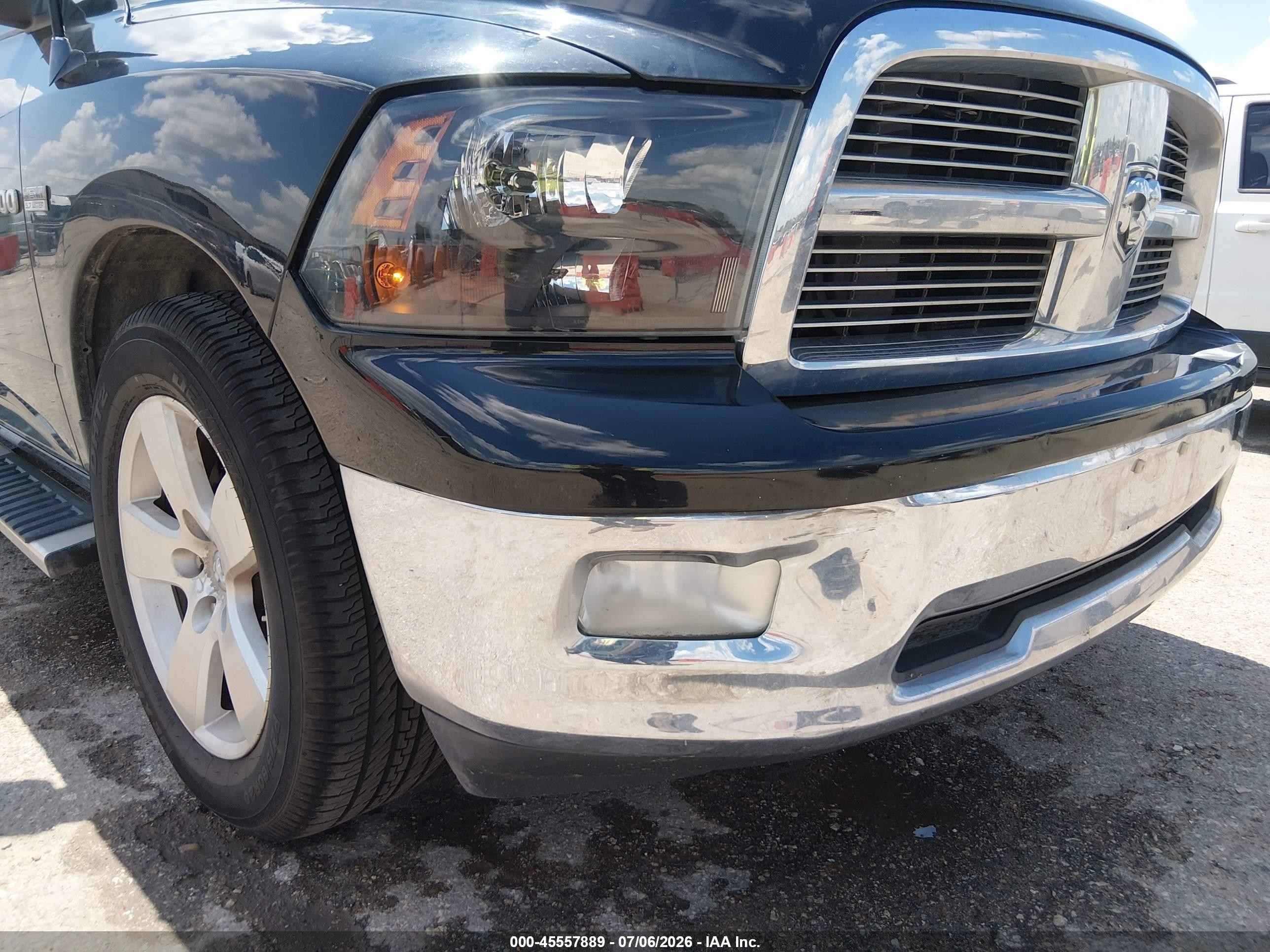 2012 Ram 1500 Slt Black vin: 1C6RD6LT4CS137091