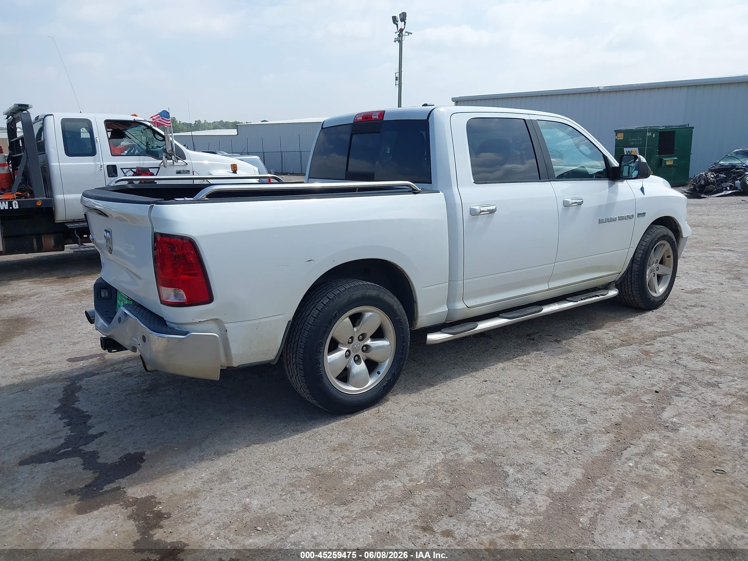 2012 Ram 1500 Slt White vin: 1C6RD6LT4CS223792