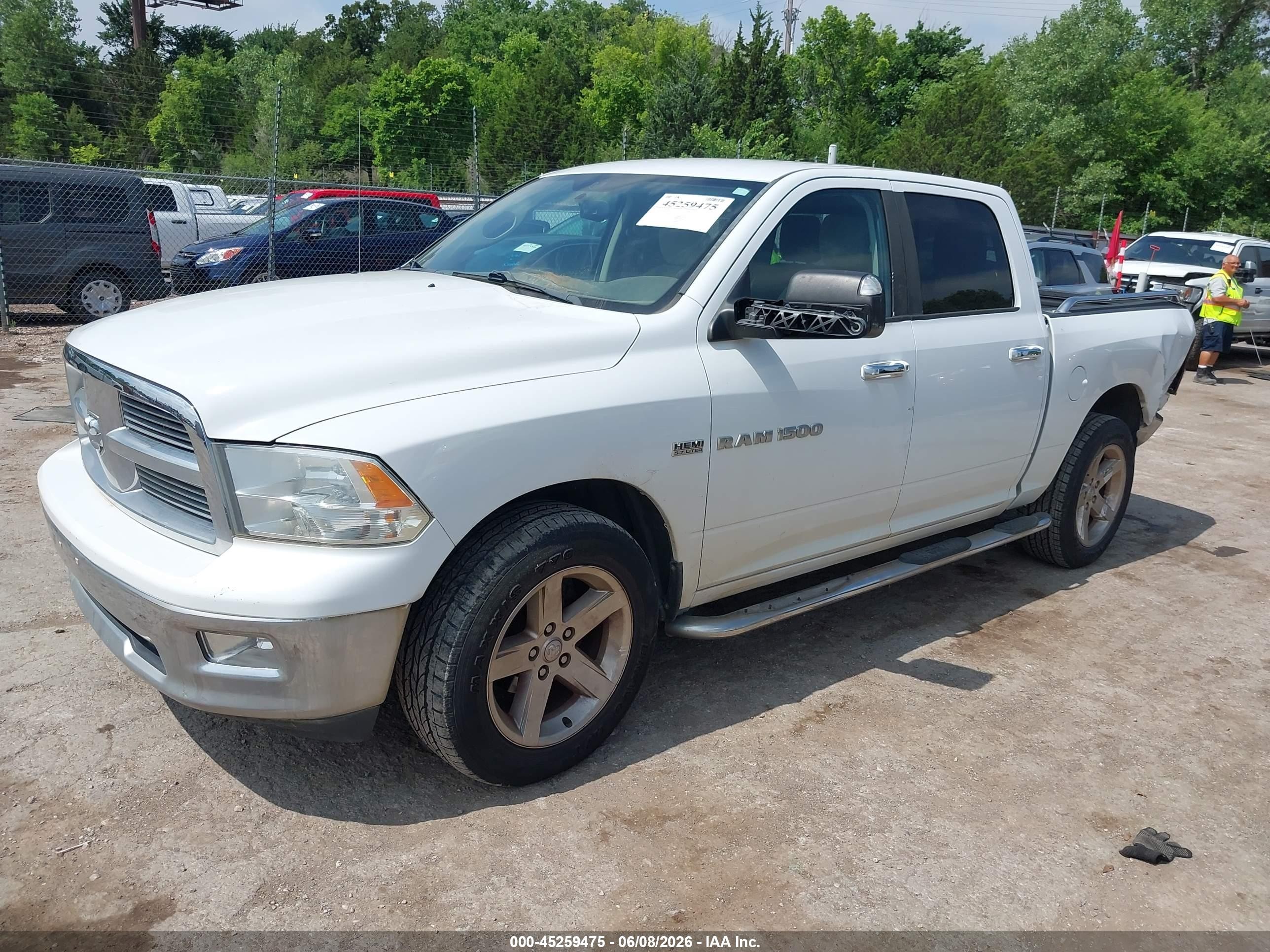 2012 Ram 1500 Slt White vin: 1C6RD6LT4CS223792