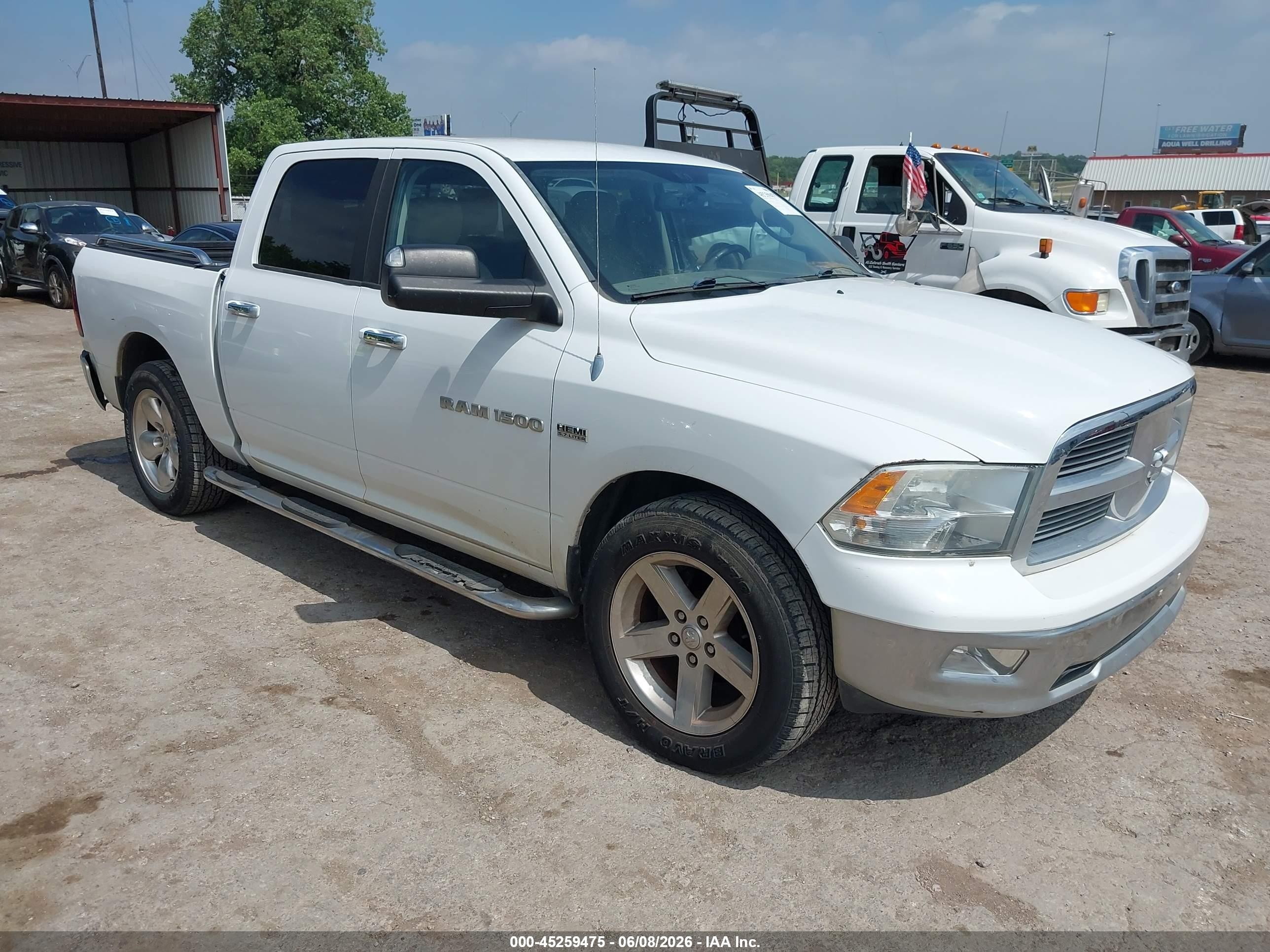 2012 Ram 1500 Slt White vin: 1C6RD6LT4CS223792