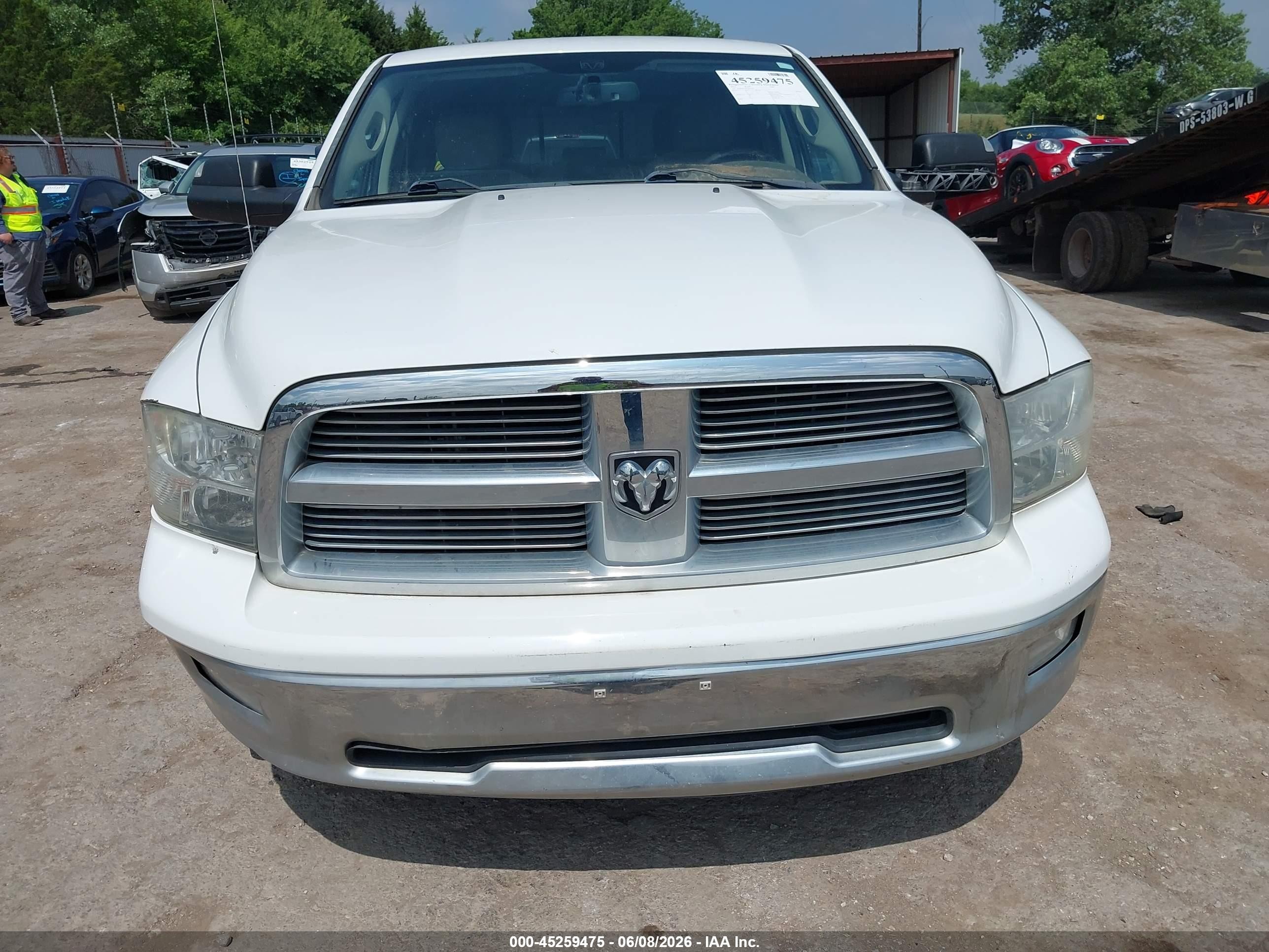 2012 Ram 1500 Slt White vin: 1C6RD6LT4CS223792