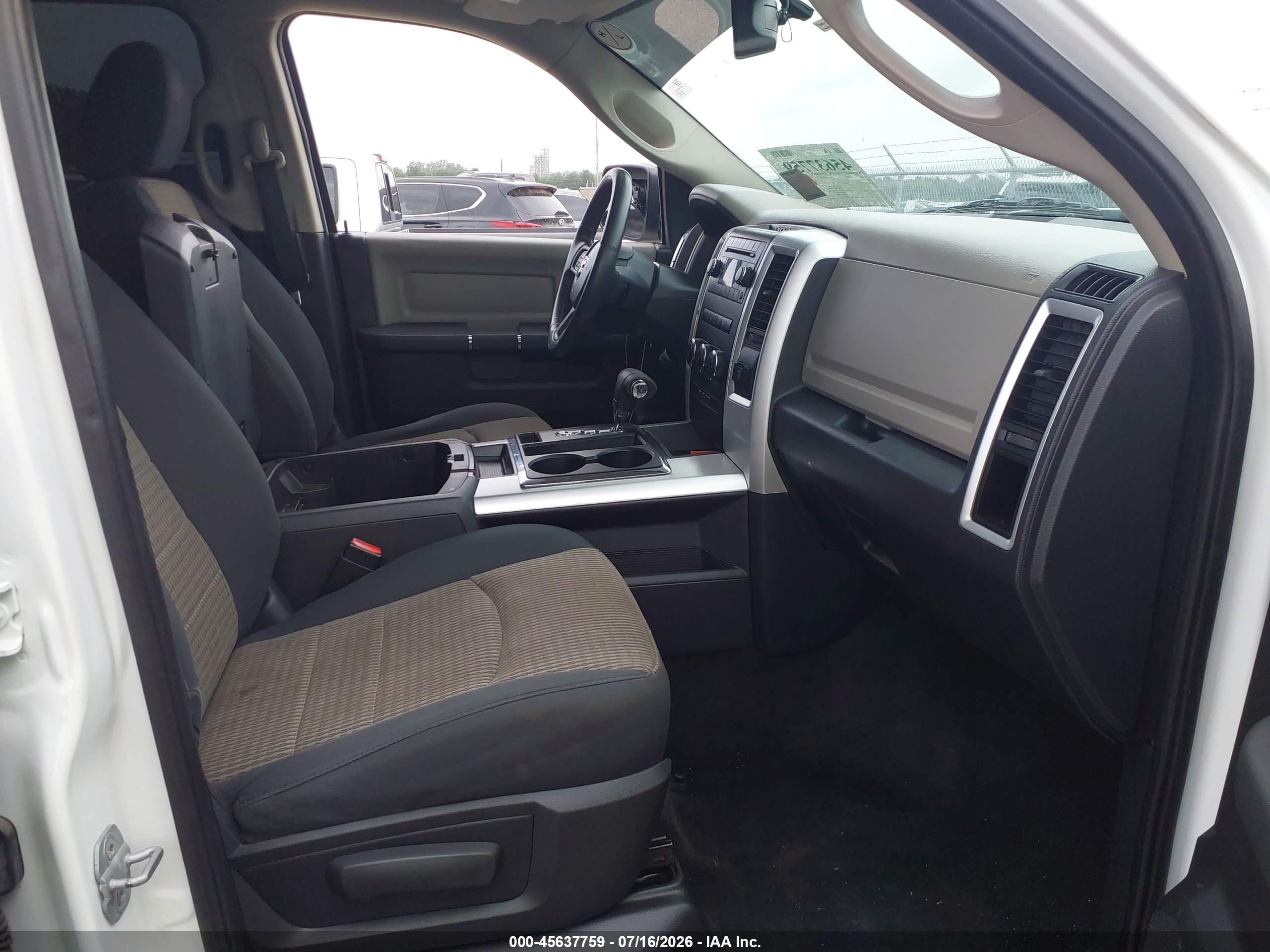 2012 Ram 1500 Big Horn White vin: 1C6RD6LT4CS318630