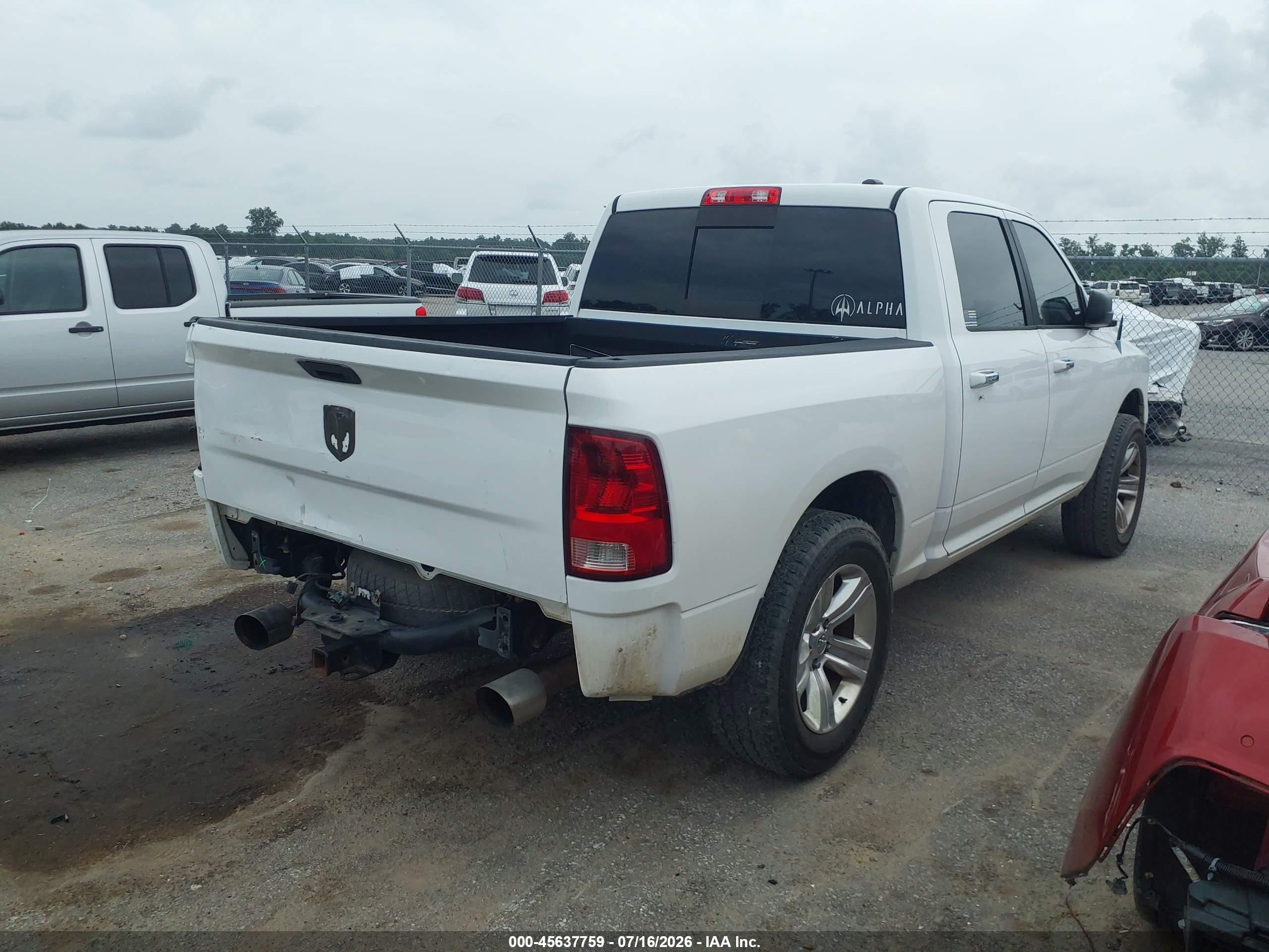 2012 Ram 1500 Big Horn White vin: 1C6RD6LT4CS318630