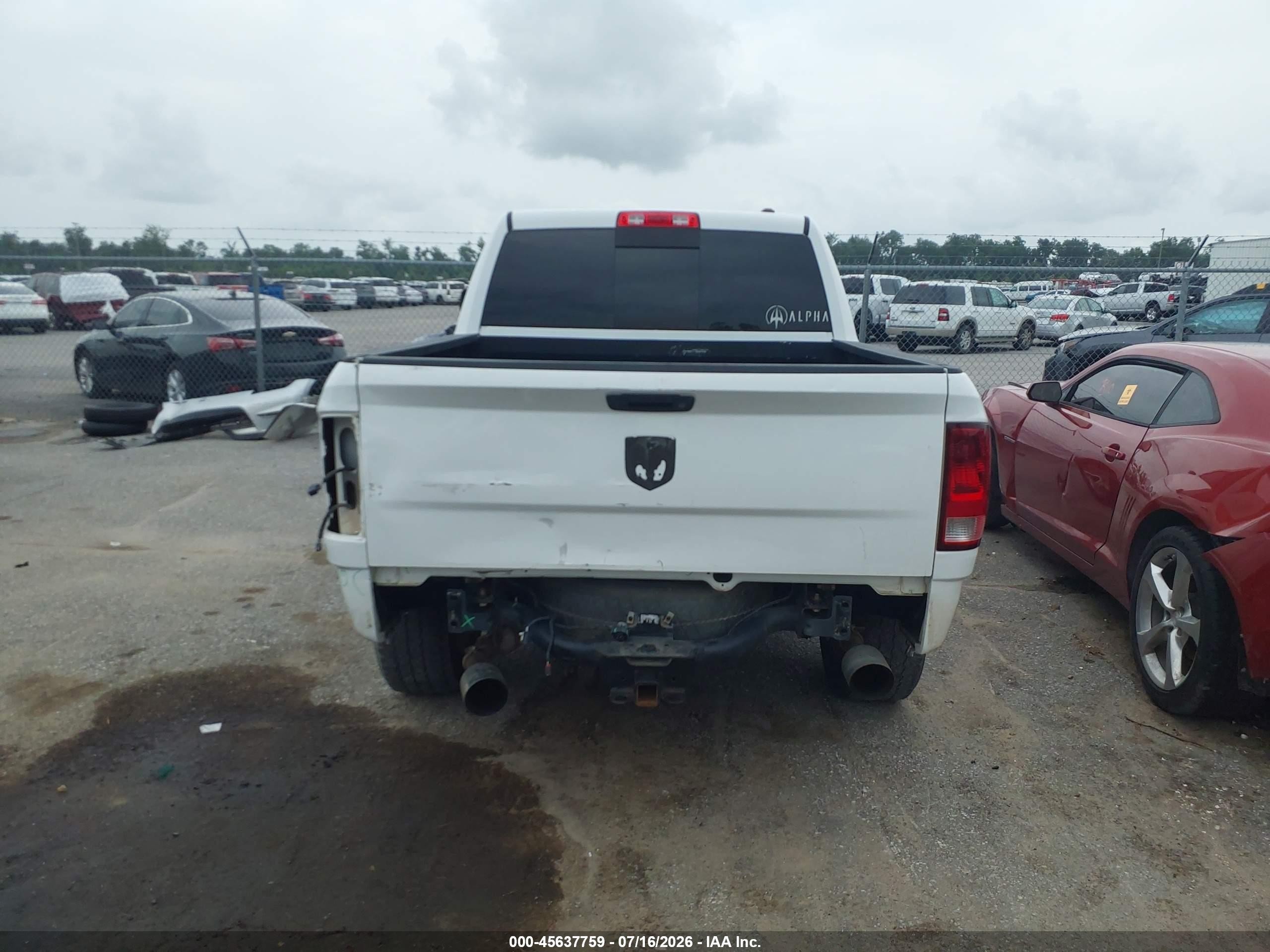 2012 Ram 1500 Big Horn White vin: 1C6RD6LT4CS318630