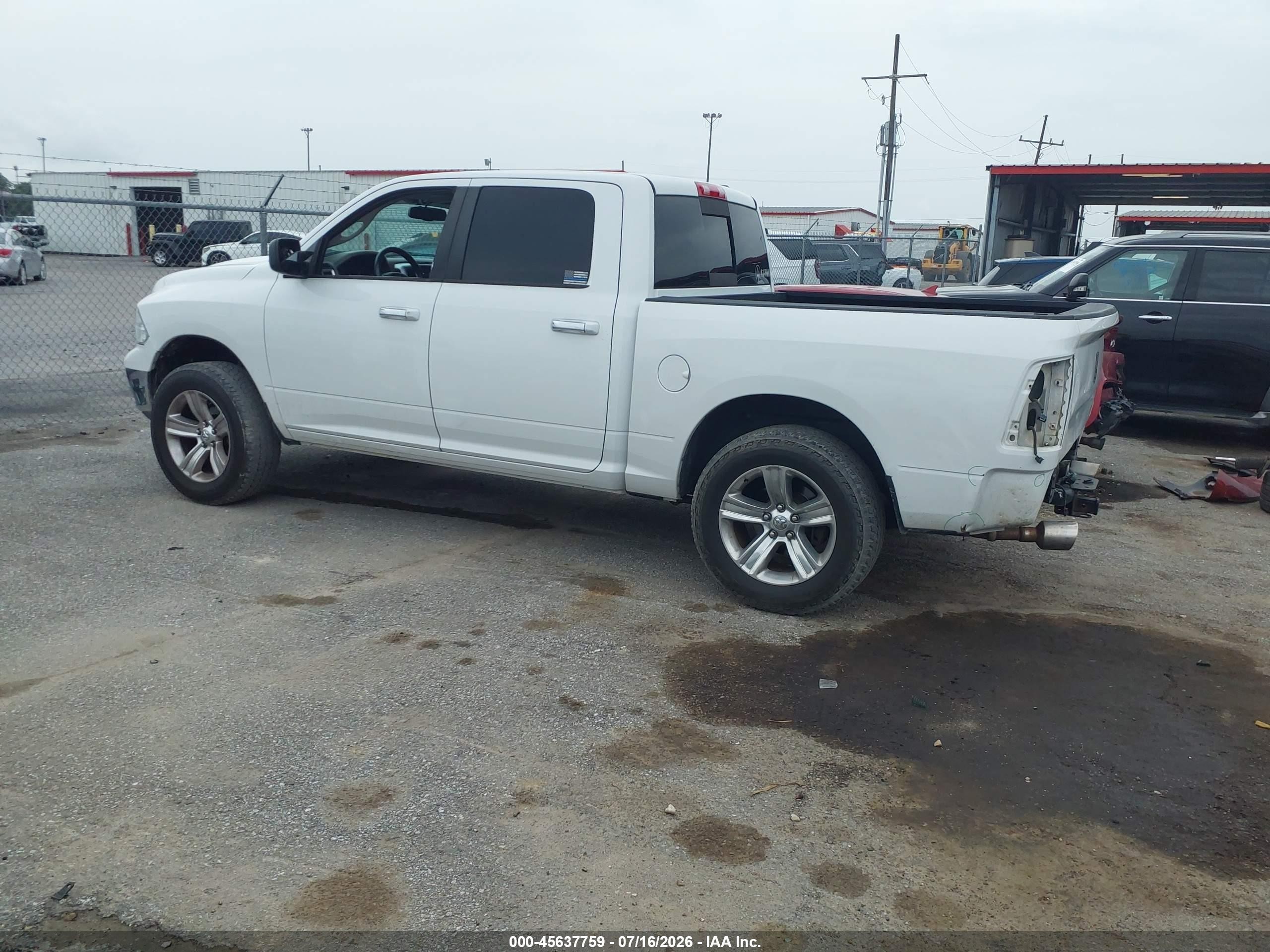 2012 Ram 1500 Big Horn White vin: 1C6RD6LT4CS318630