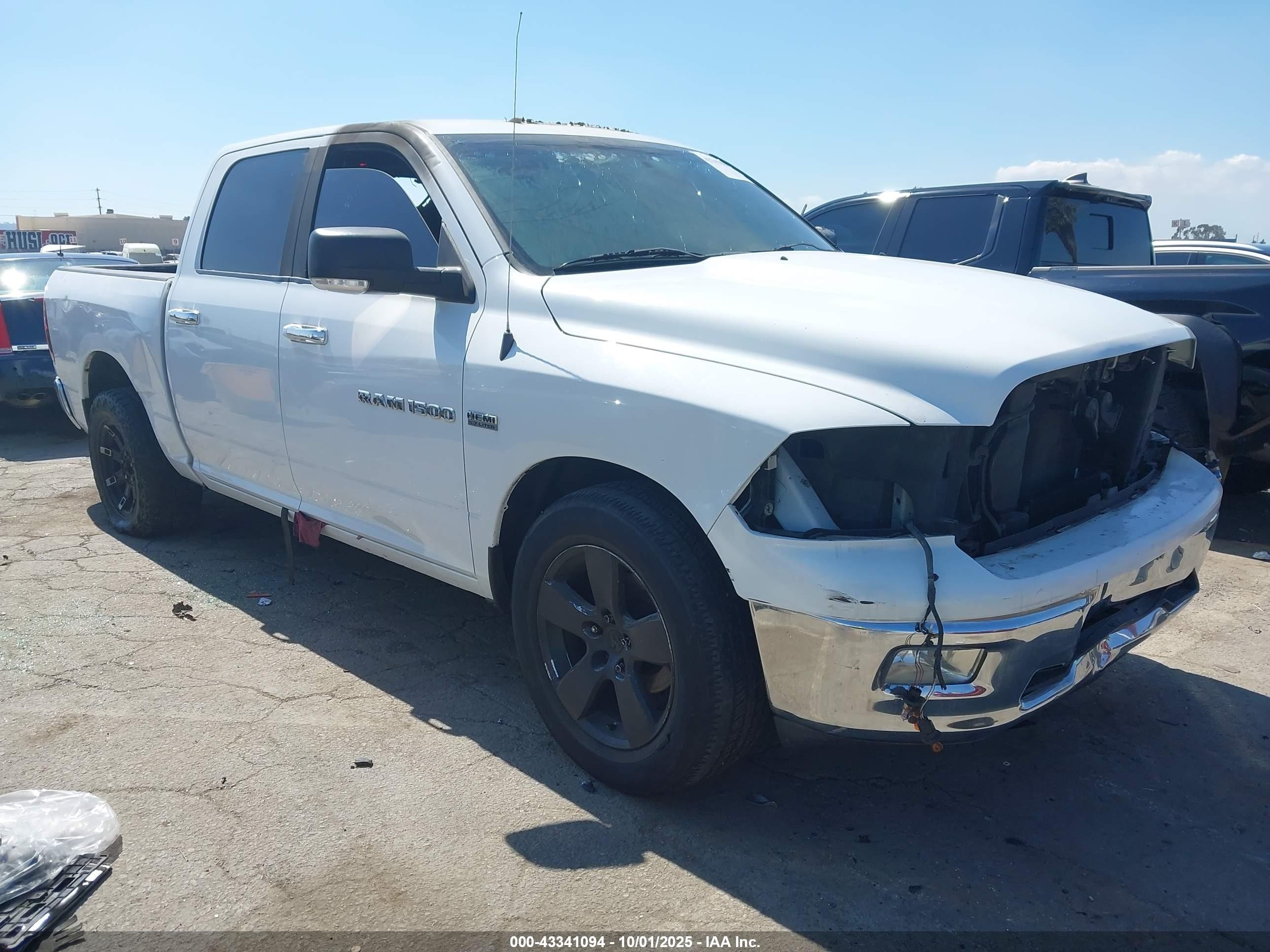 2012 Ram 1500 Slt White vin: 1C6RD6LT5CS123409