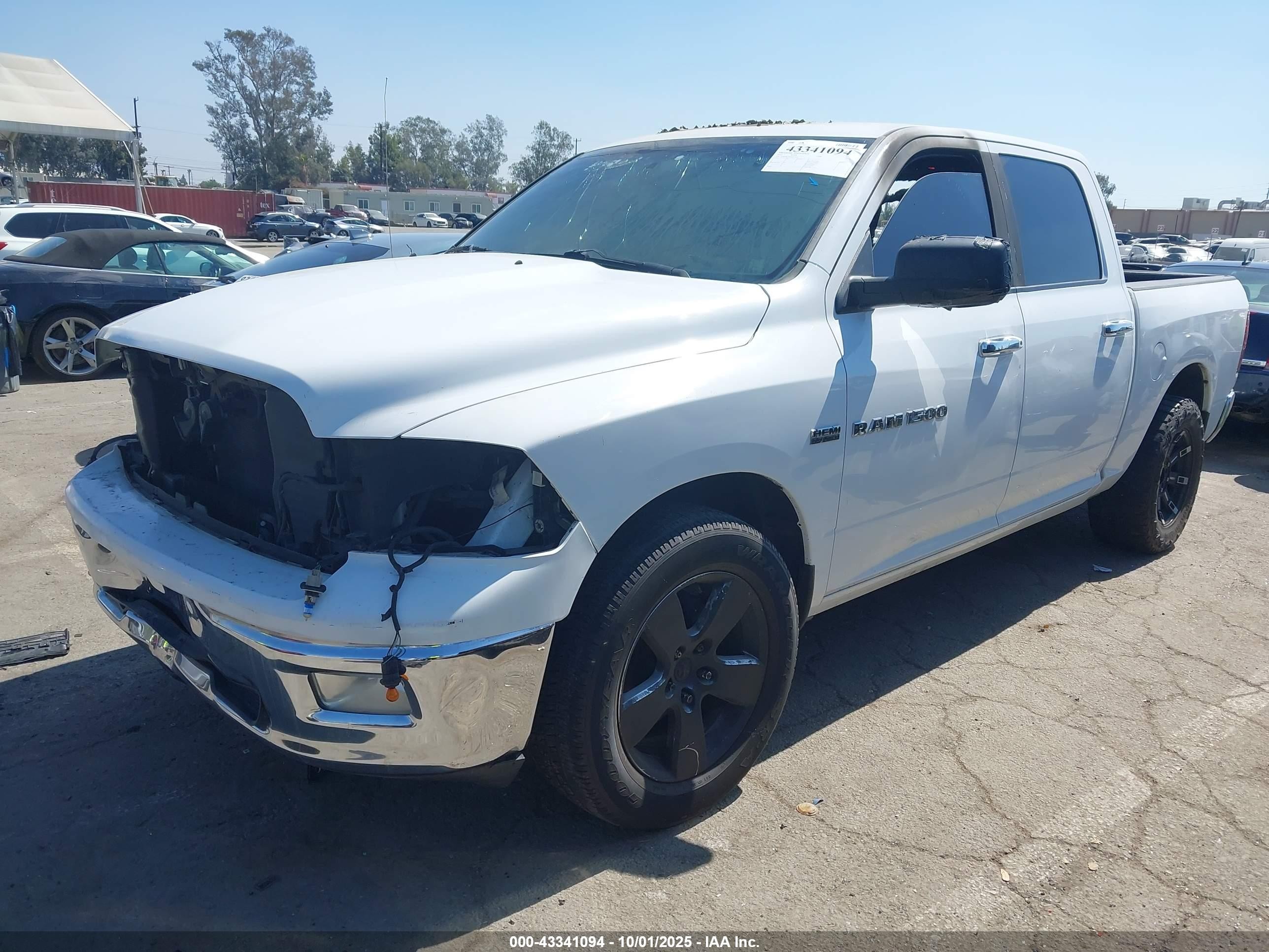 2012 Ram 1500 Slt White vin: 1C6RD6LT5CS123409