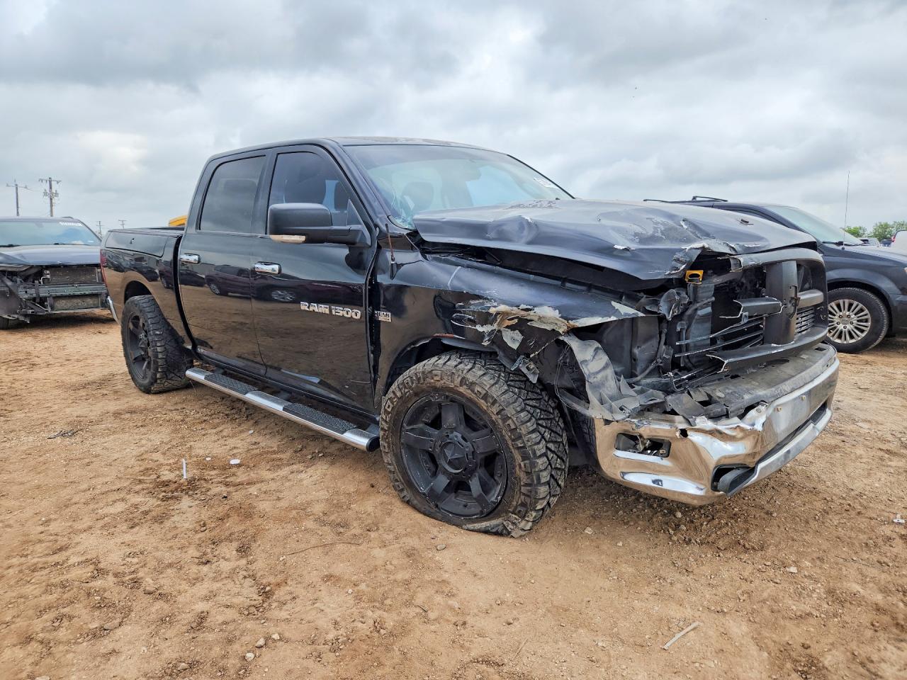 2012 Dodge Ram 1500 Slt Black vin: 1C6RD6LT5CS200375