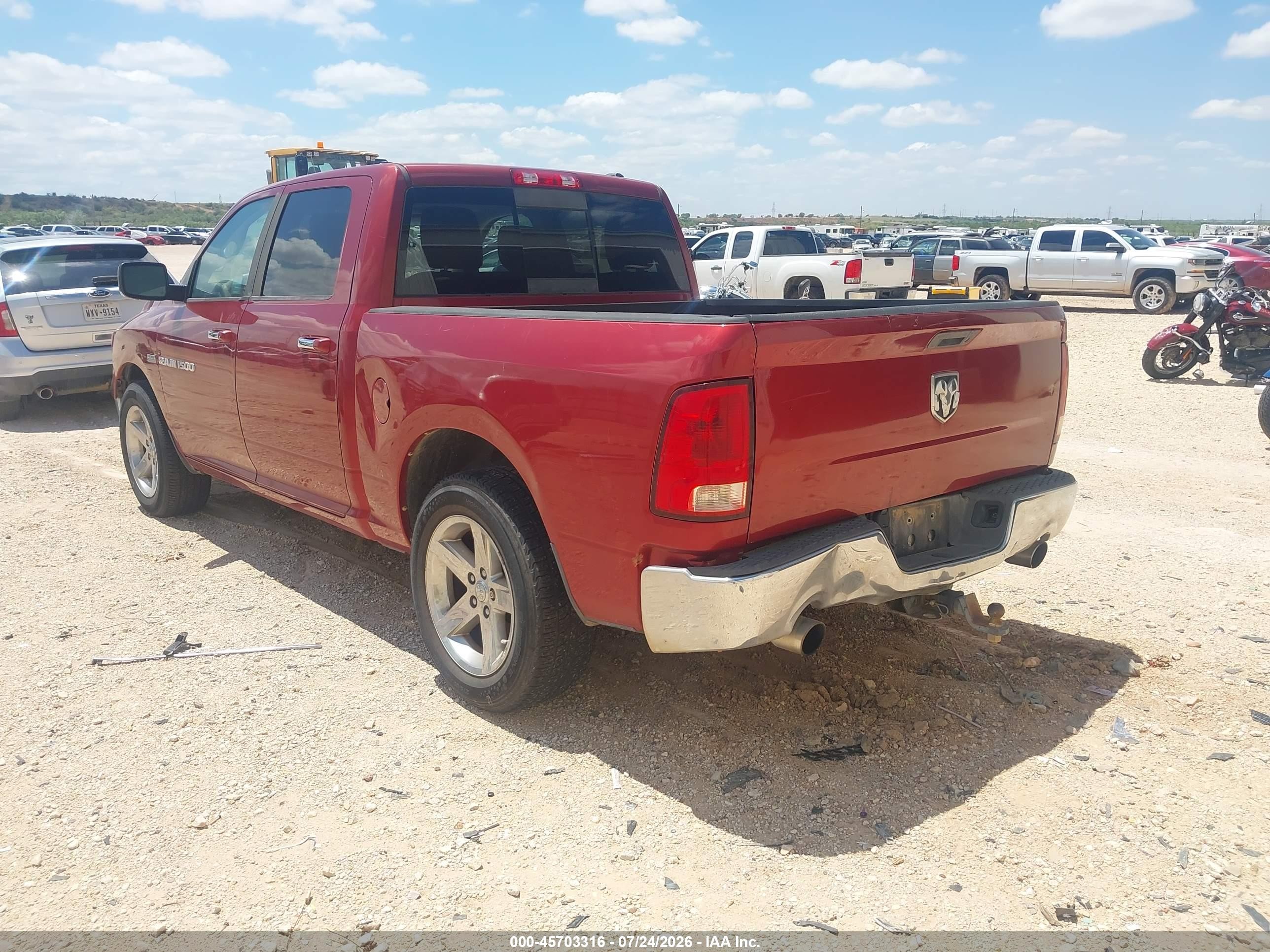 2012 Ram 1500 Lone Star Burgundy vin: 1C6RD6LT5CS236955