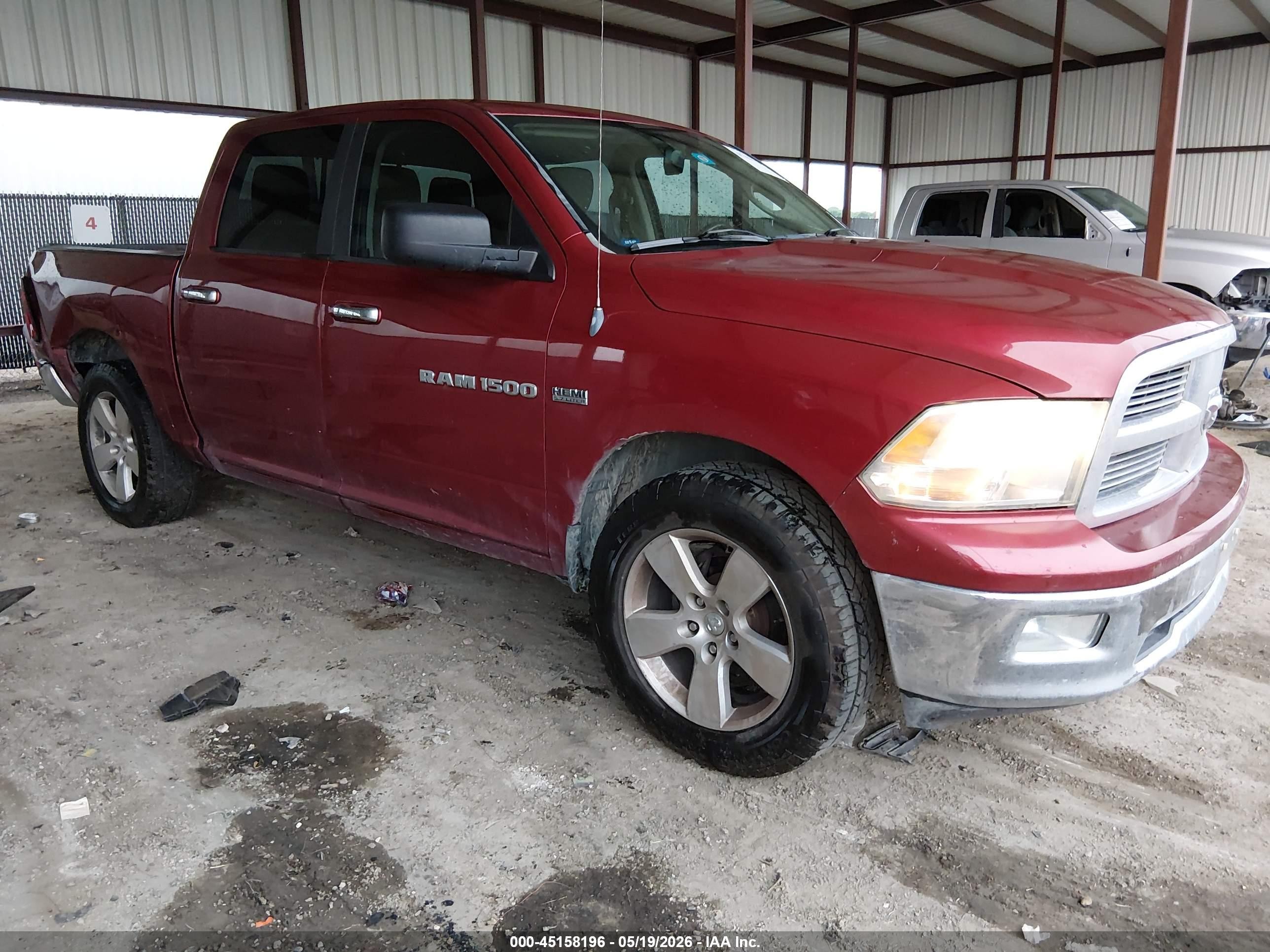 2012 Ram 1500 Slt Red vin: 1C6RD6LT5CS302405