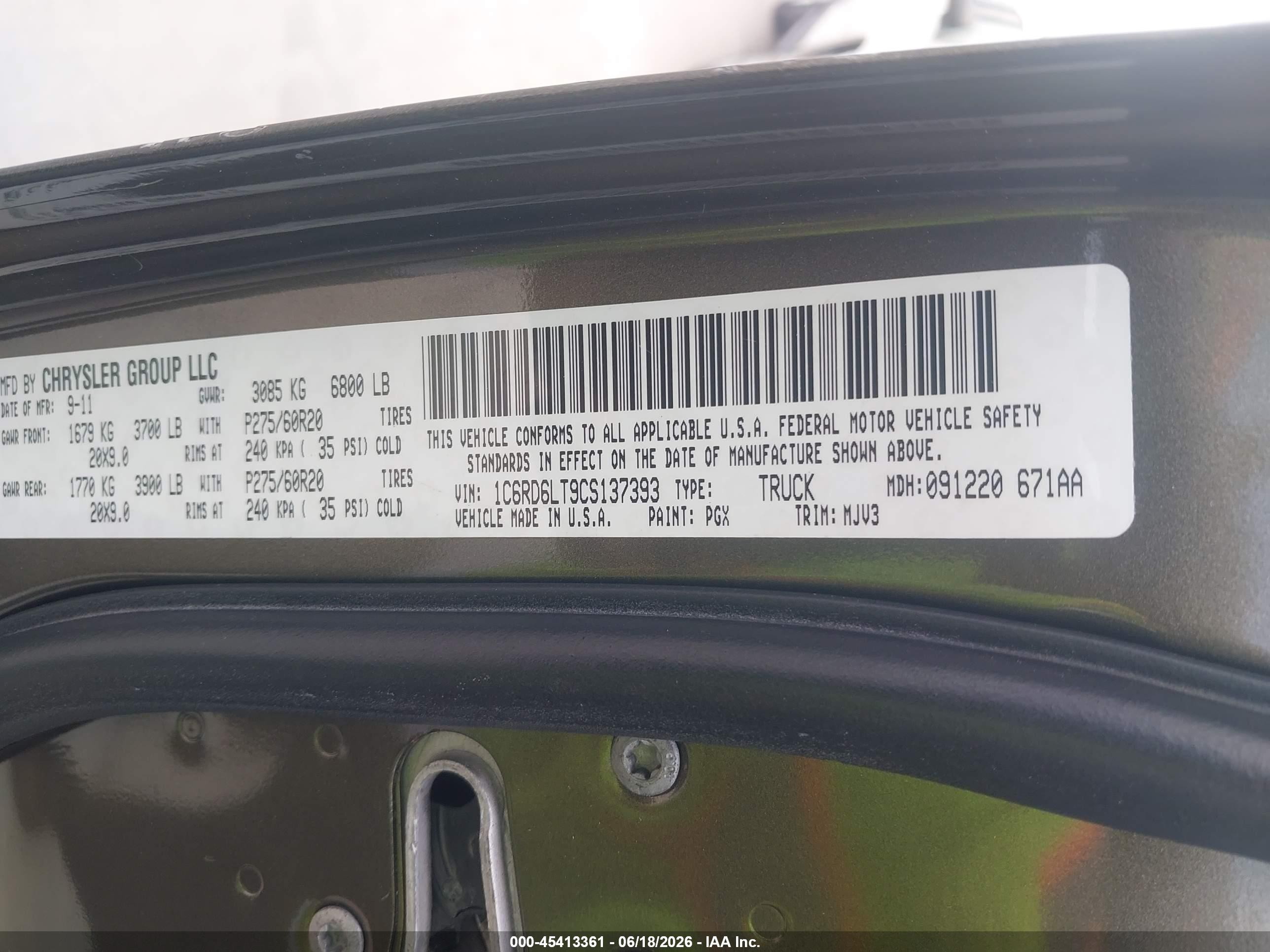 2012 Ram 1500 Lone Star Gray vin: 1C6RD6LT9CS137393