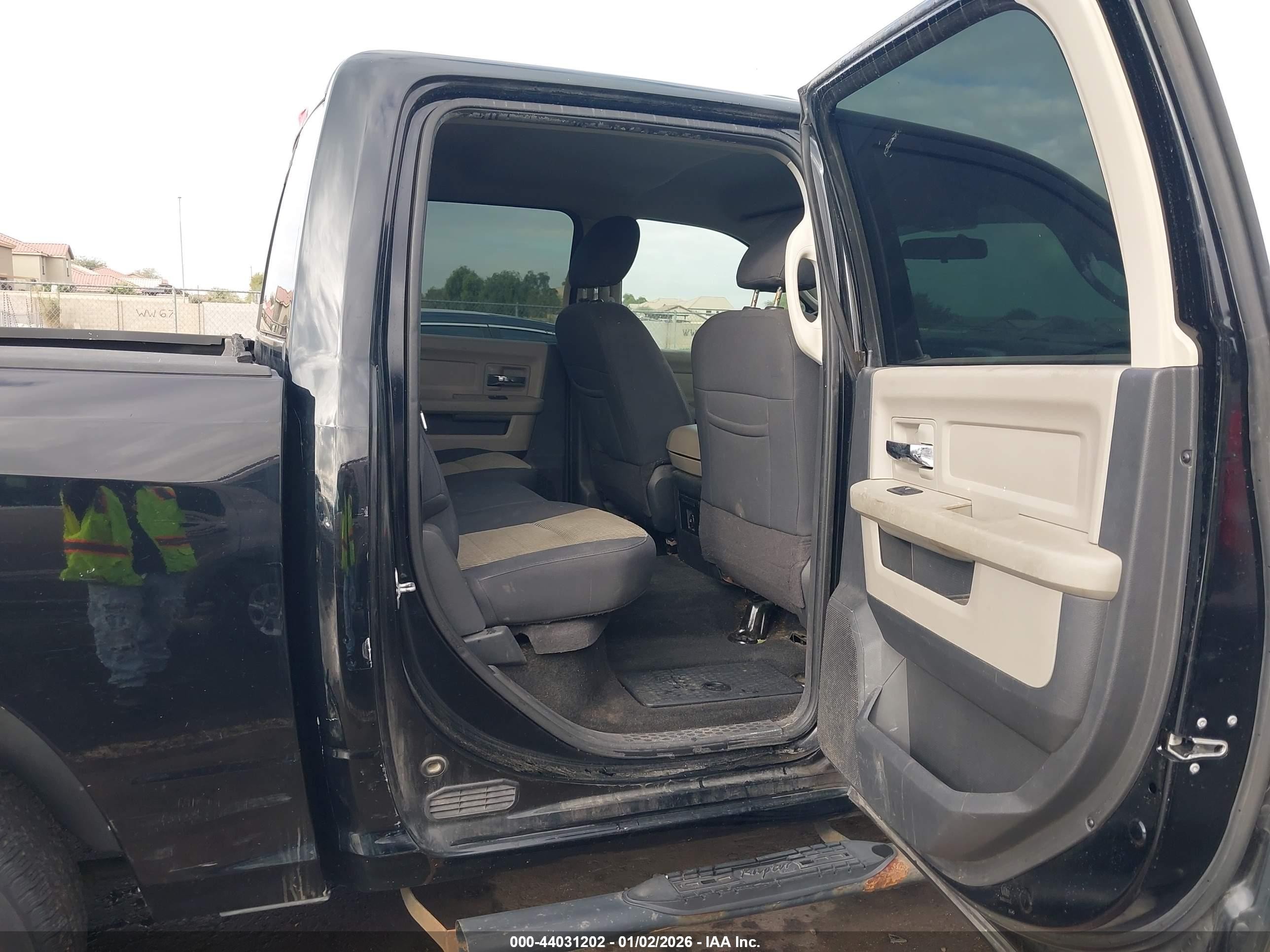 2012 Ram 1500 Slt Black vin: 1C6RD6LT9CS152833