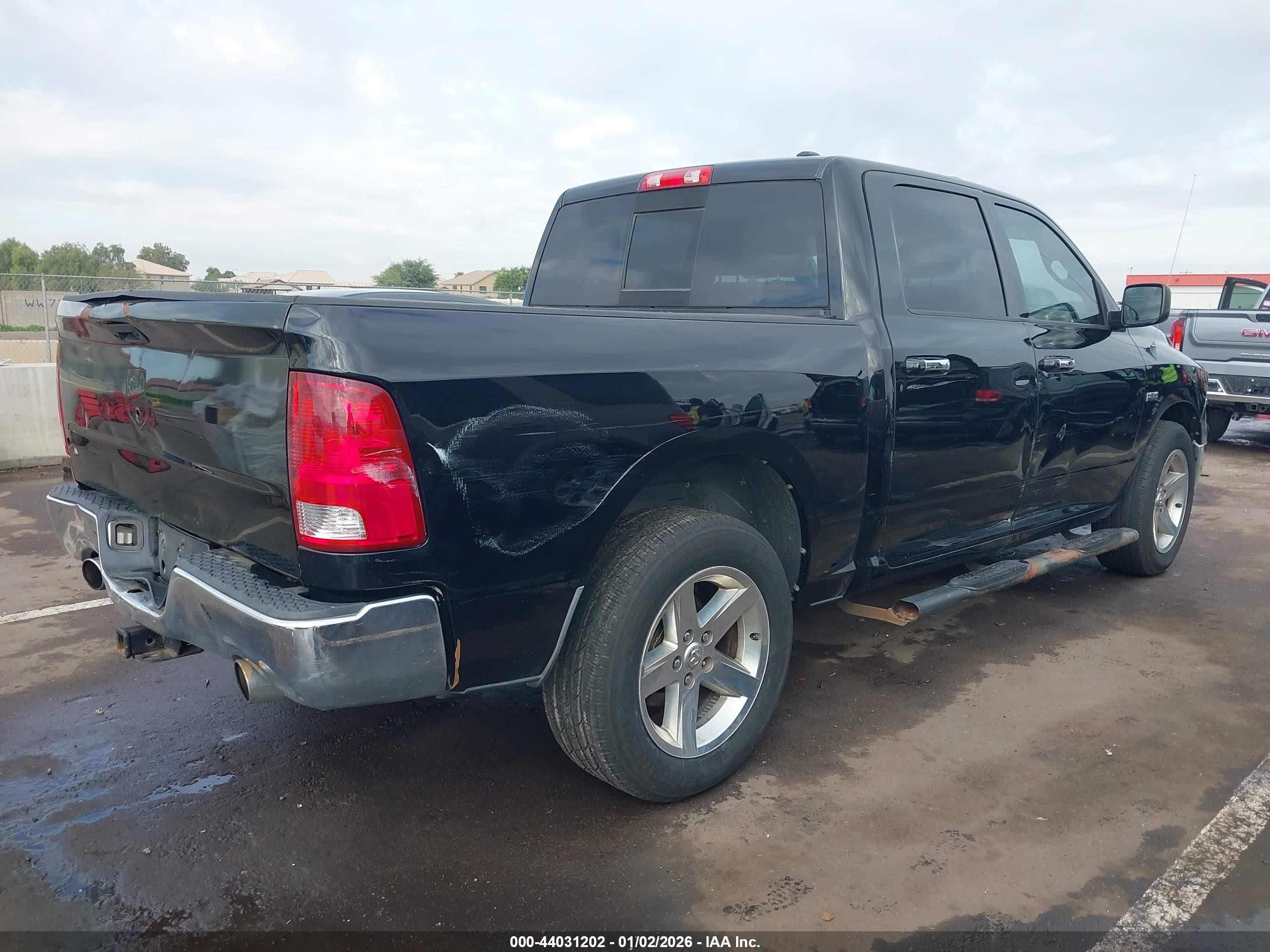 2012 Ram 1500 Slt Black vin: 1C6RD6LT9CS152833