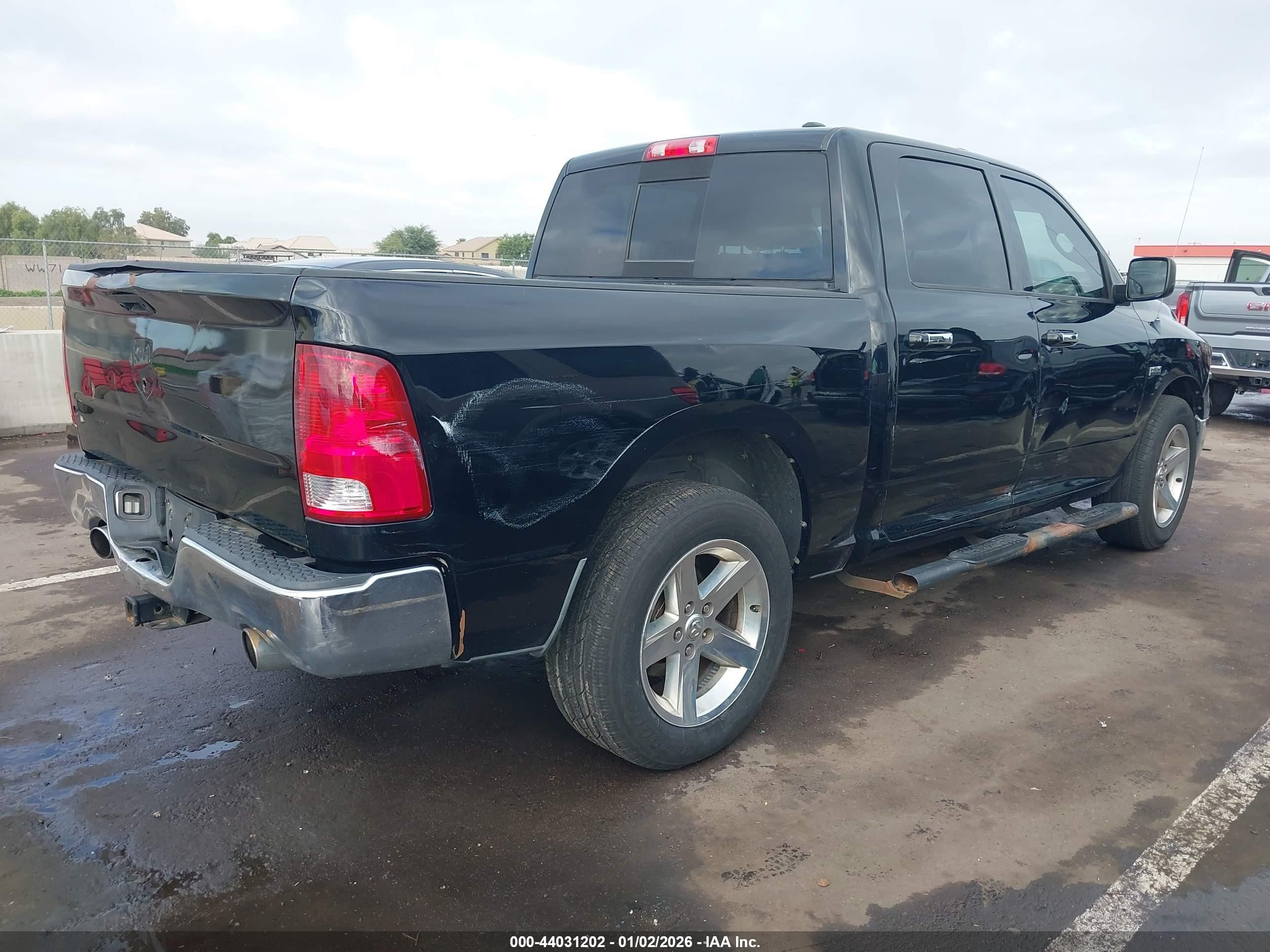 2012 Ram 1500 Slt Black vin: 1C6RD6LT9CS152833