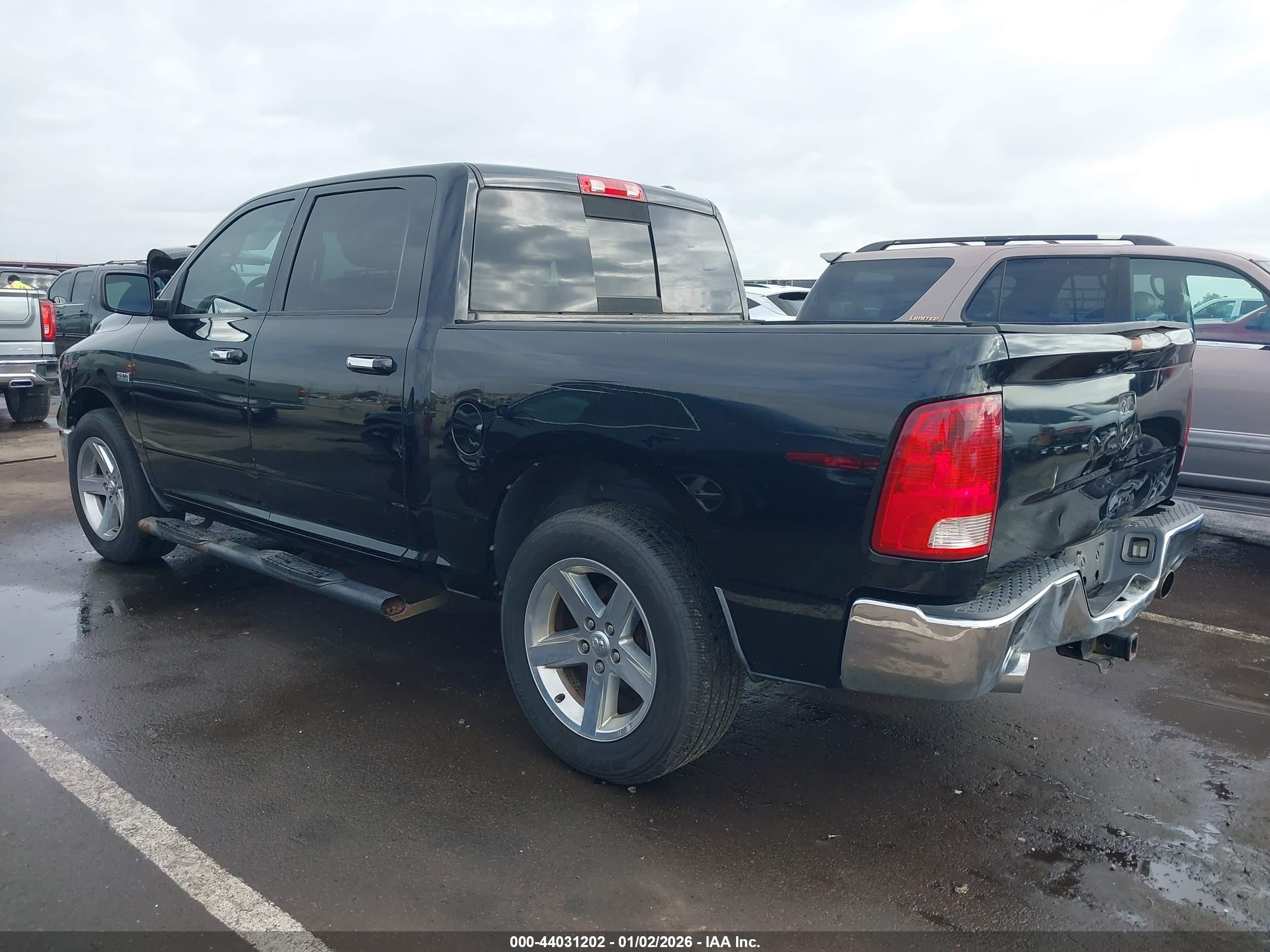 2012 Ram 1500 Slt Black vin: 1C6RD6LT9CS152833