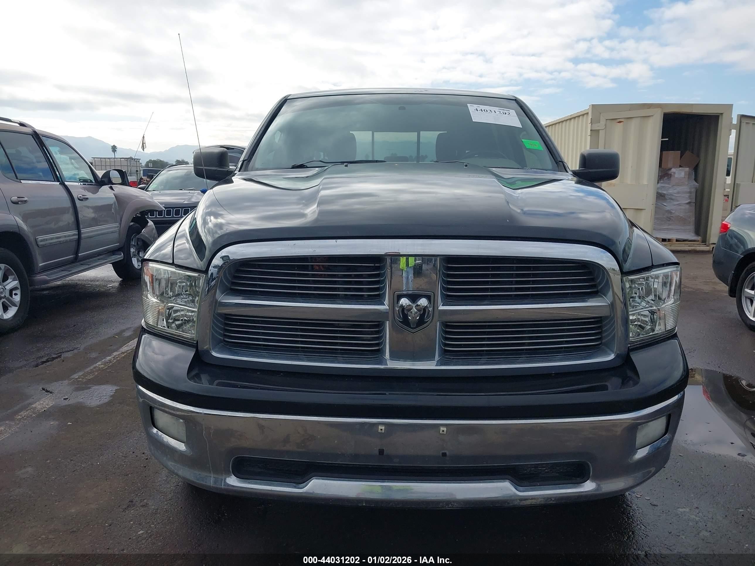 2012 Ram 1500 Slt Black vin: 1C6RD6LT9CS152833