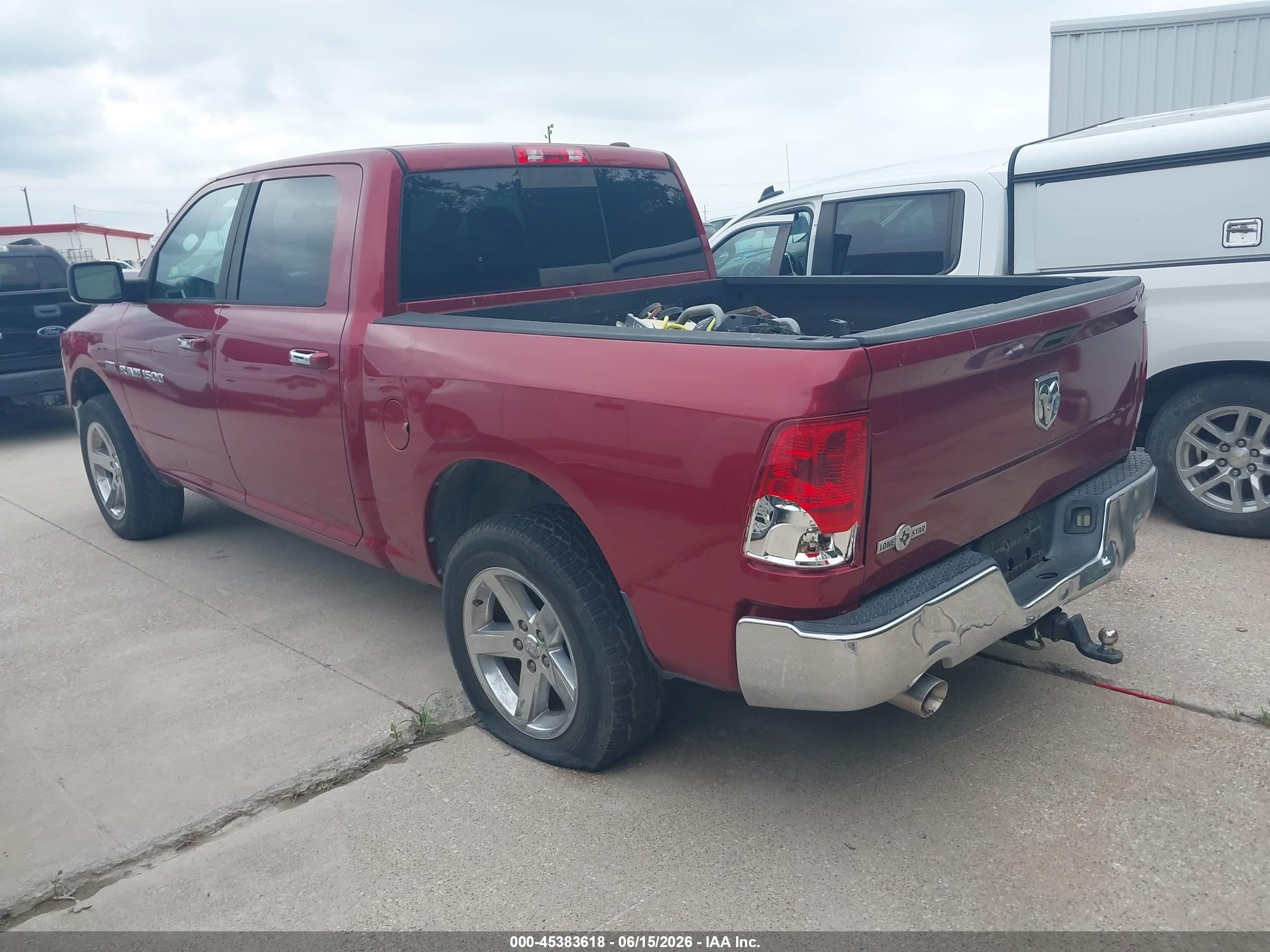 2012 Ram 1500 Lone Star Burgundy vin: 1C6RD6LT9CS312998