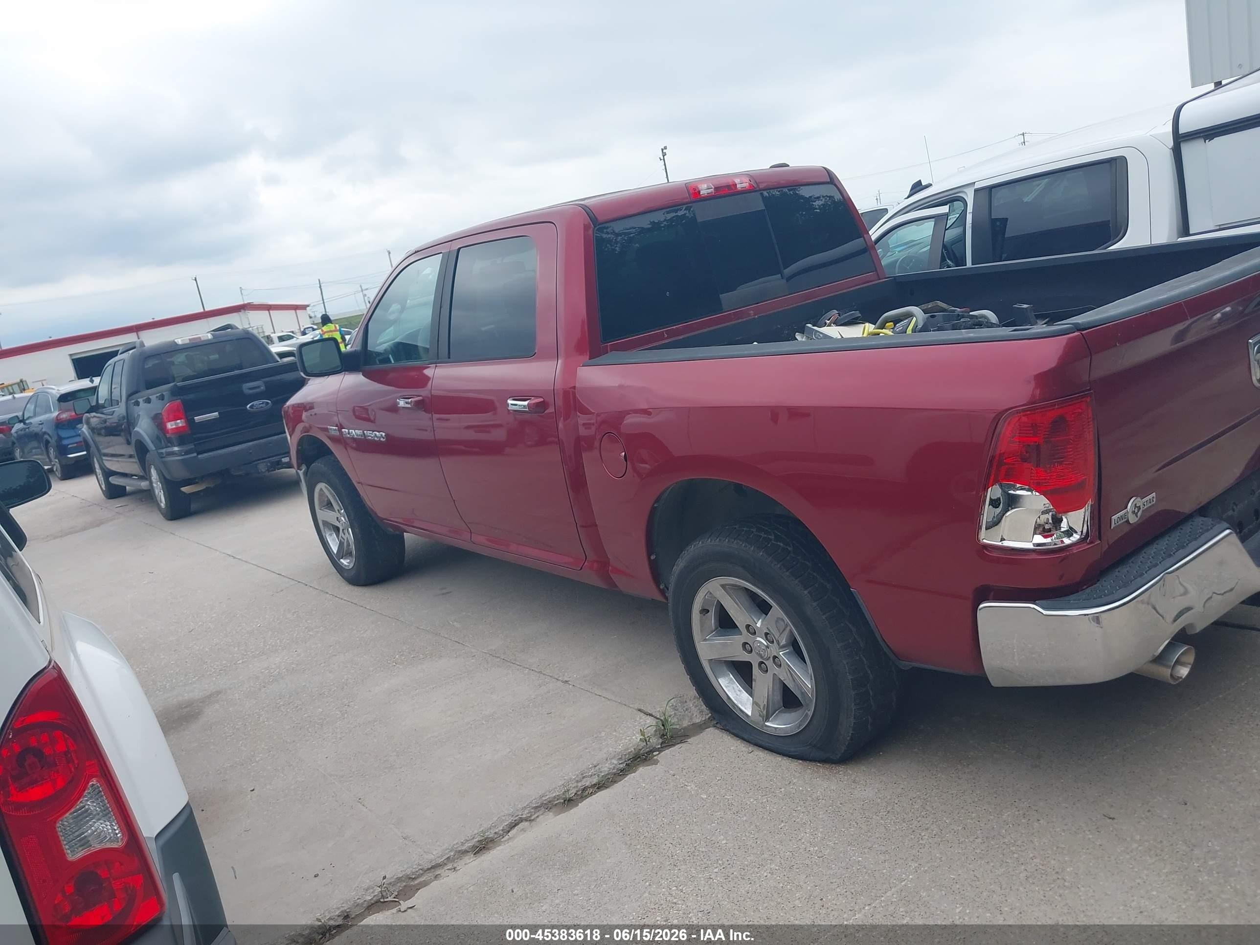 2012 Ram 1500 Lone Star Burgundy vin: 1C6RD6LT9CS312998
