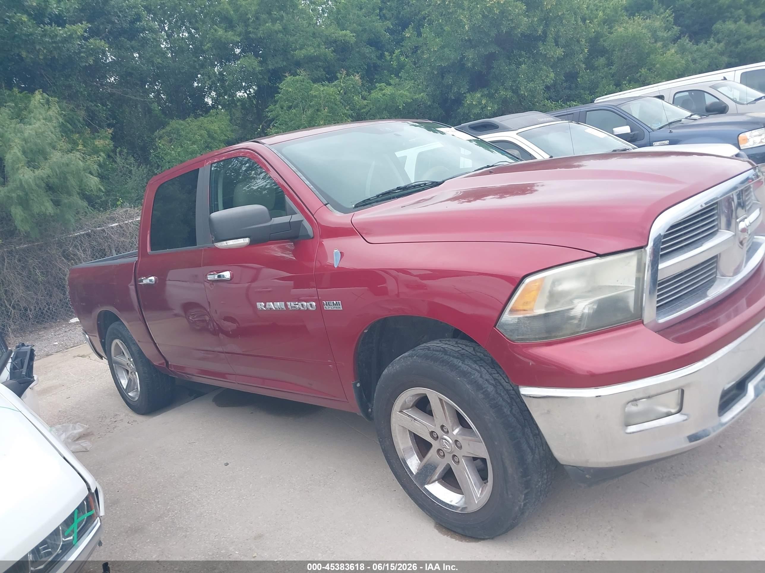 2012 Ram 1500 Lone Star Burgundy vin: 1C6RD6LT9CS312998