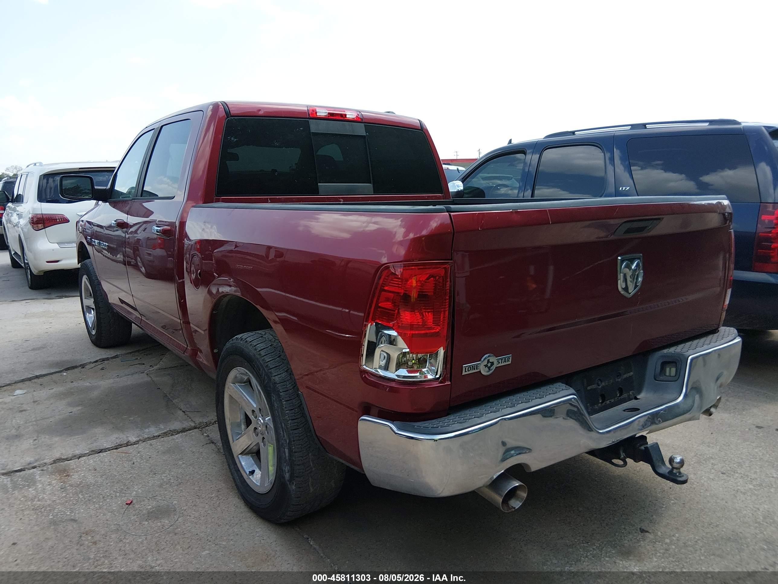 2012 Ram 1500 Lone Star Burgundy vin: 1C6RD6LT9CS312998