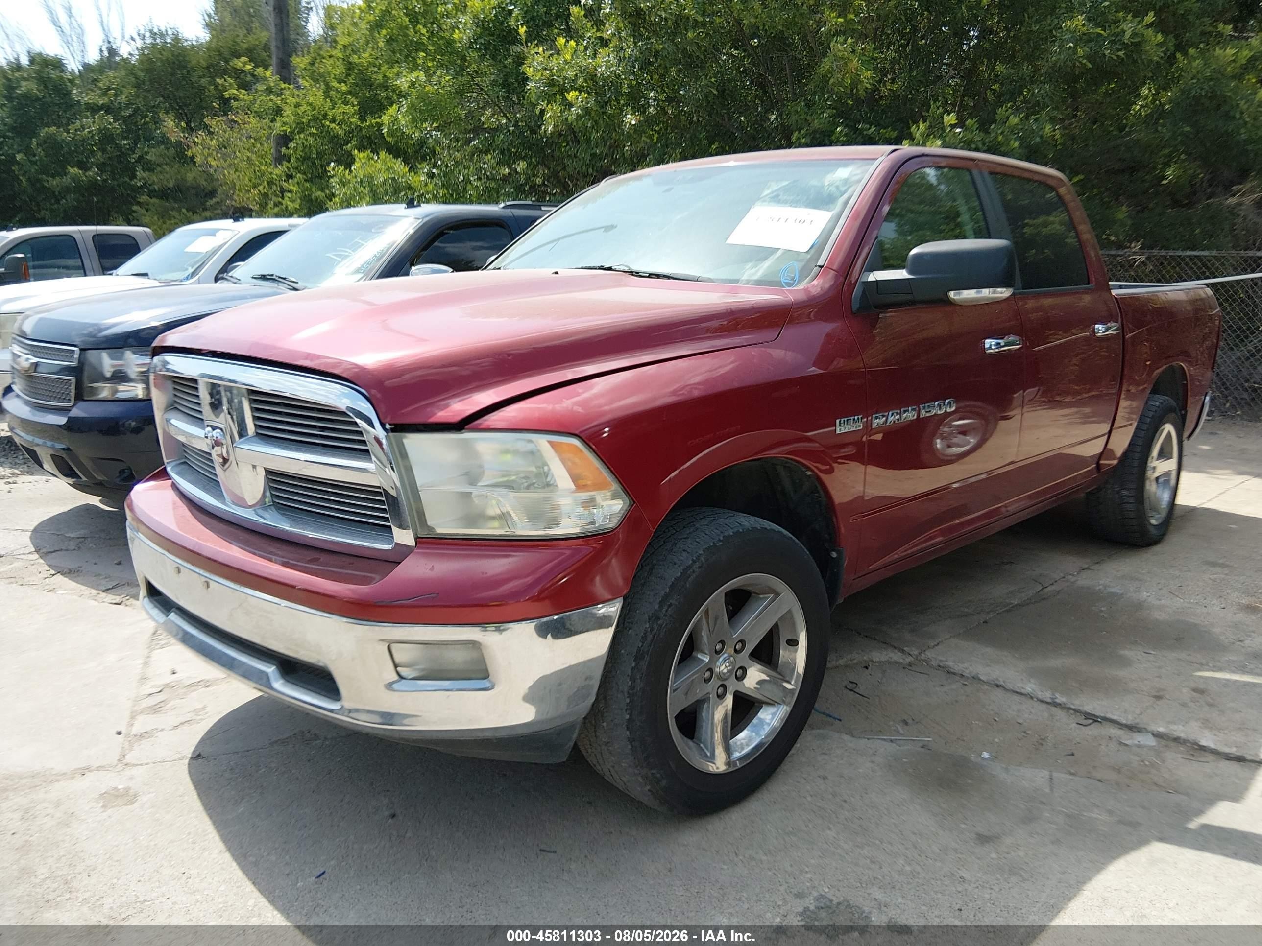 2012 Ram 1500 Lone Star Burgundy vin: 1C6RD6LT9CS312998