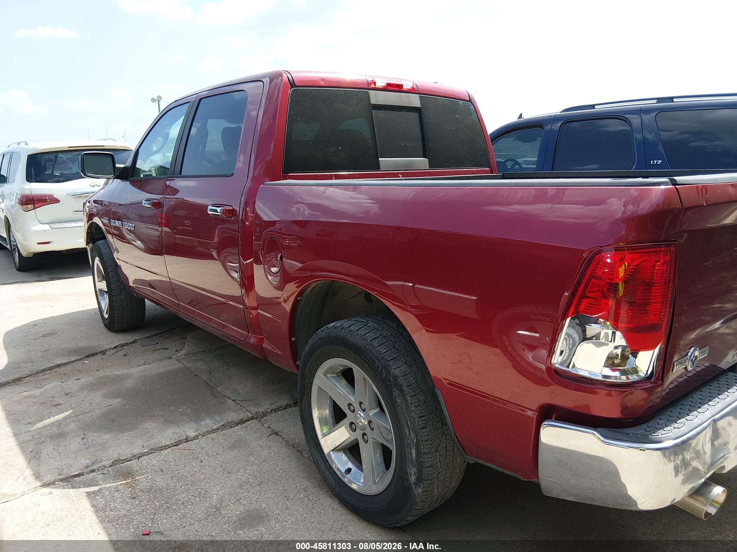 2012 Ram 1500 Lone Star Burgundy vin: 1C6RD6LT9CS312998