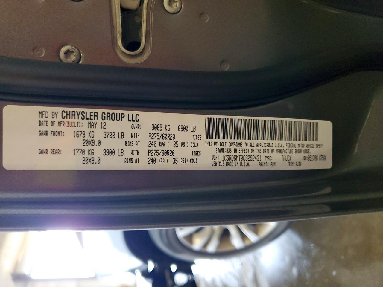2012 Dodge Ram1500 Gray vin: 1C6RD6MT0CS292431