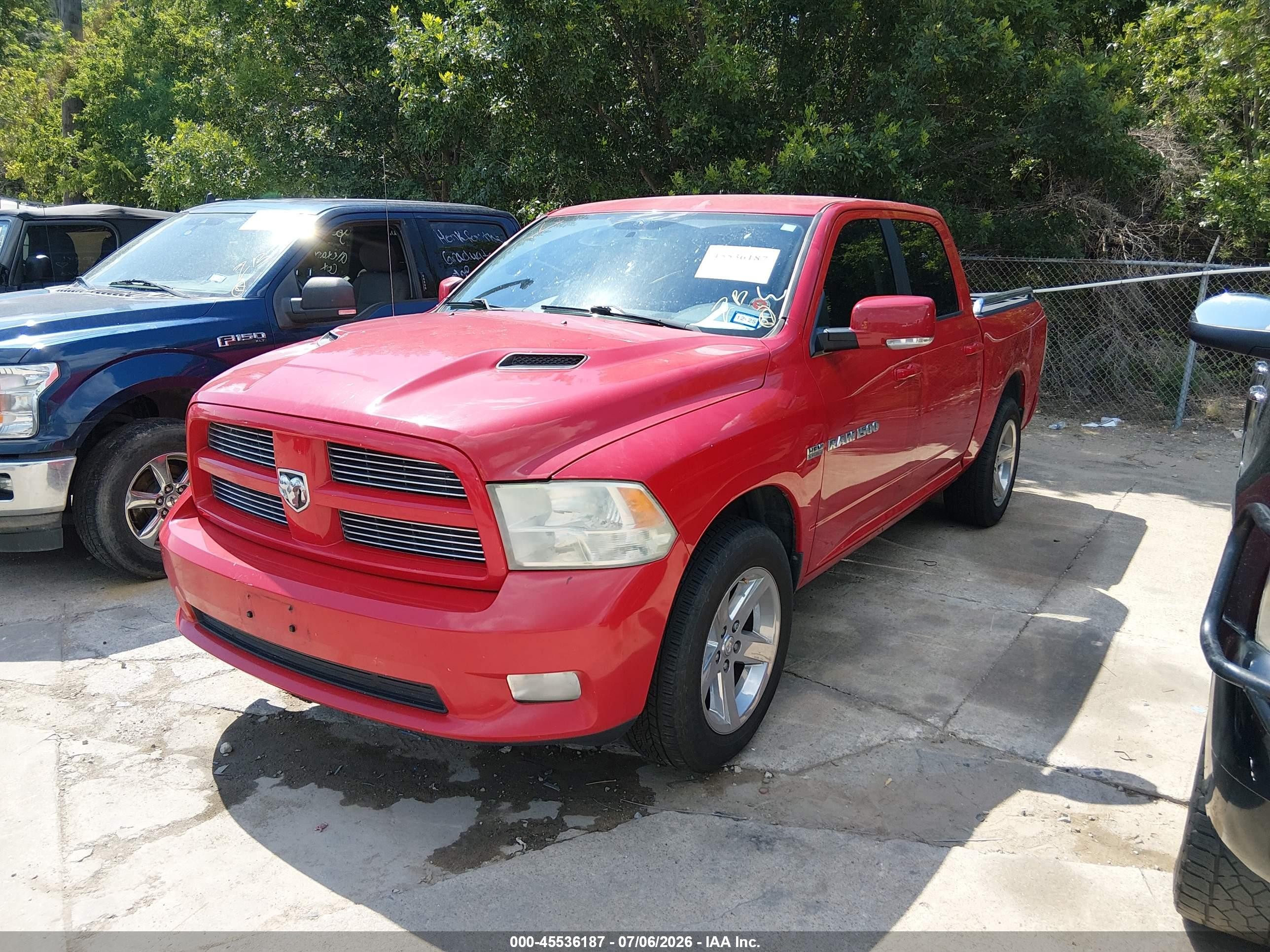 2012 Ram 1500 Sport Red vin: 1C6RD6MT4CS235620