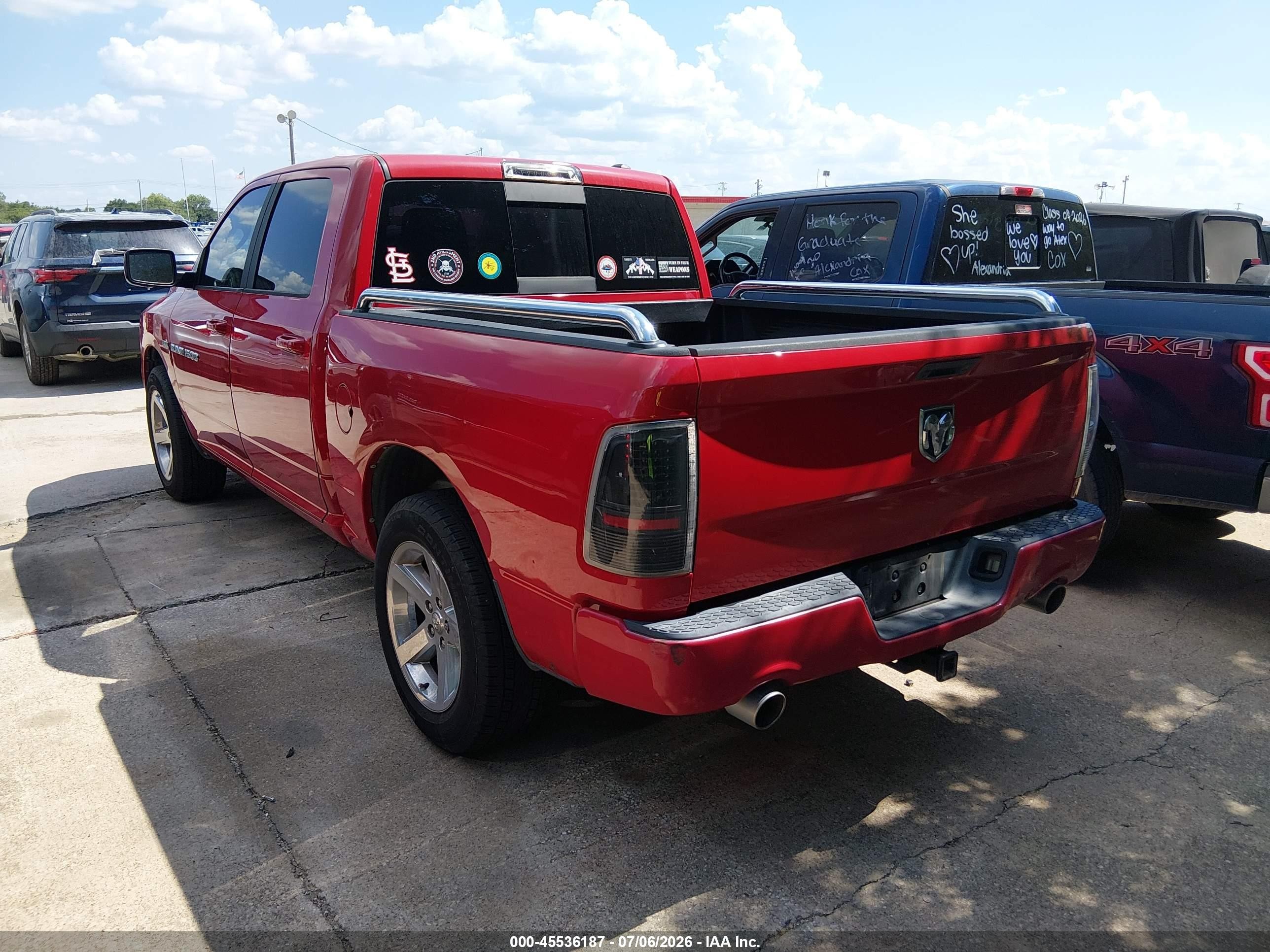 2012 Ram 1500 Sport Red vin: 1C6RD6MT4CS235620