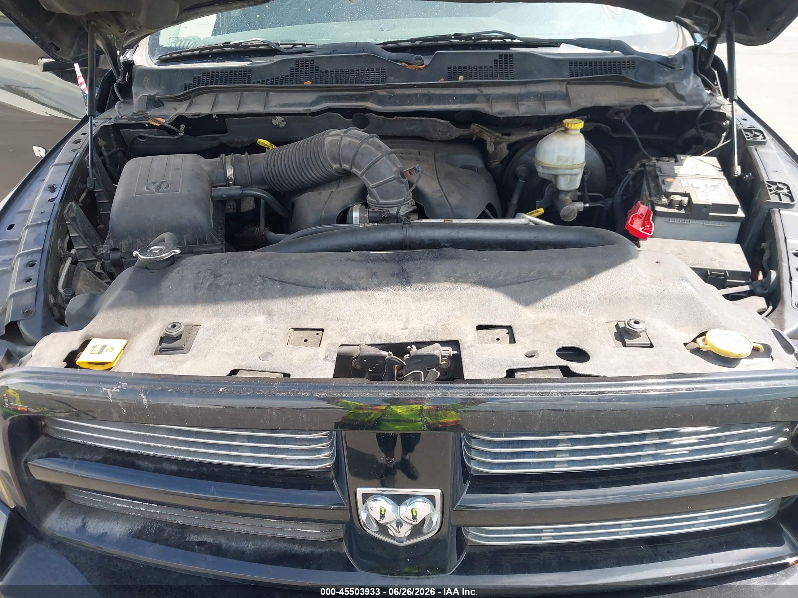 2012 Ram 1500 Sport Черный vin: 1C6RD6MT9CS249142
