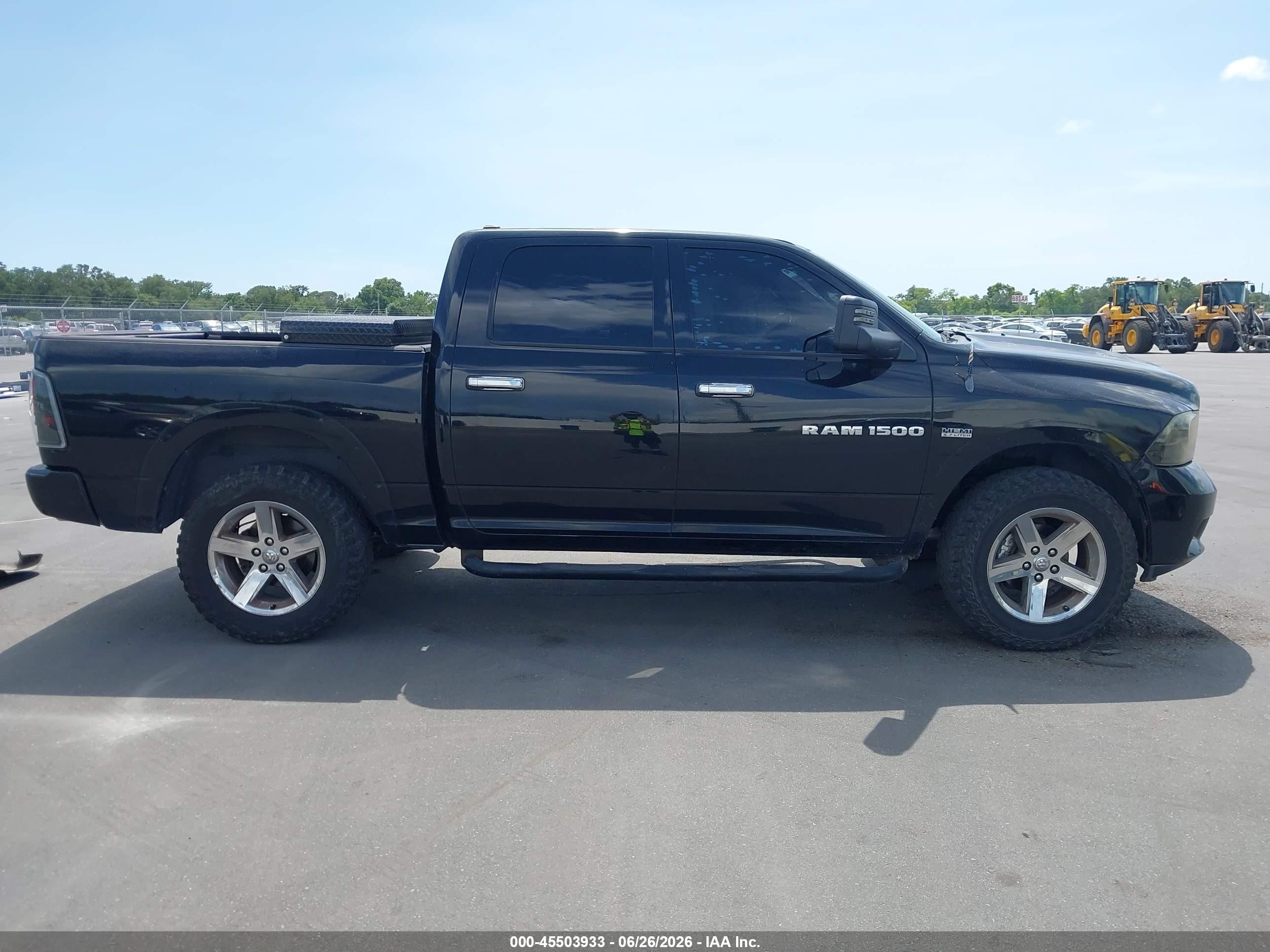 2012 Ram 1500 Sport Черный vin: 1C6RD6MT9CS249142