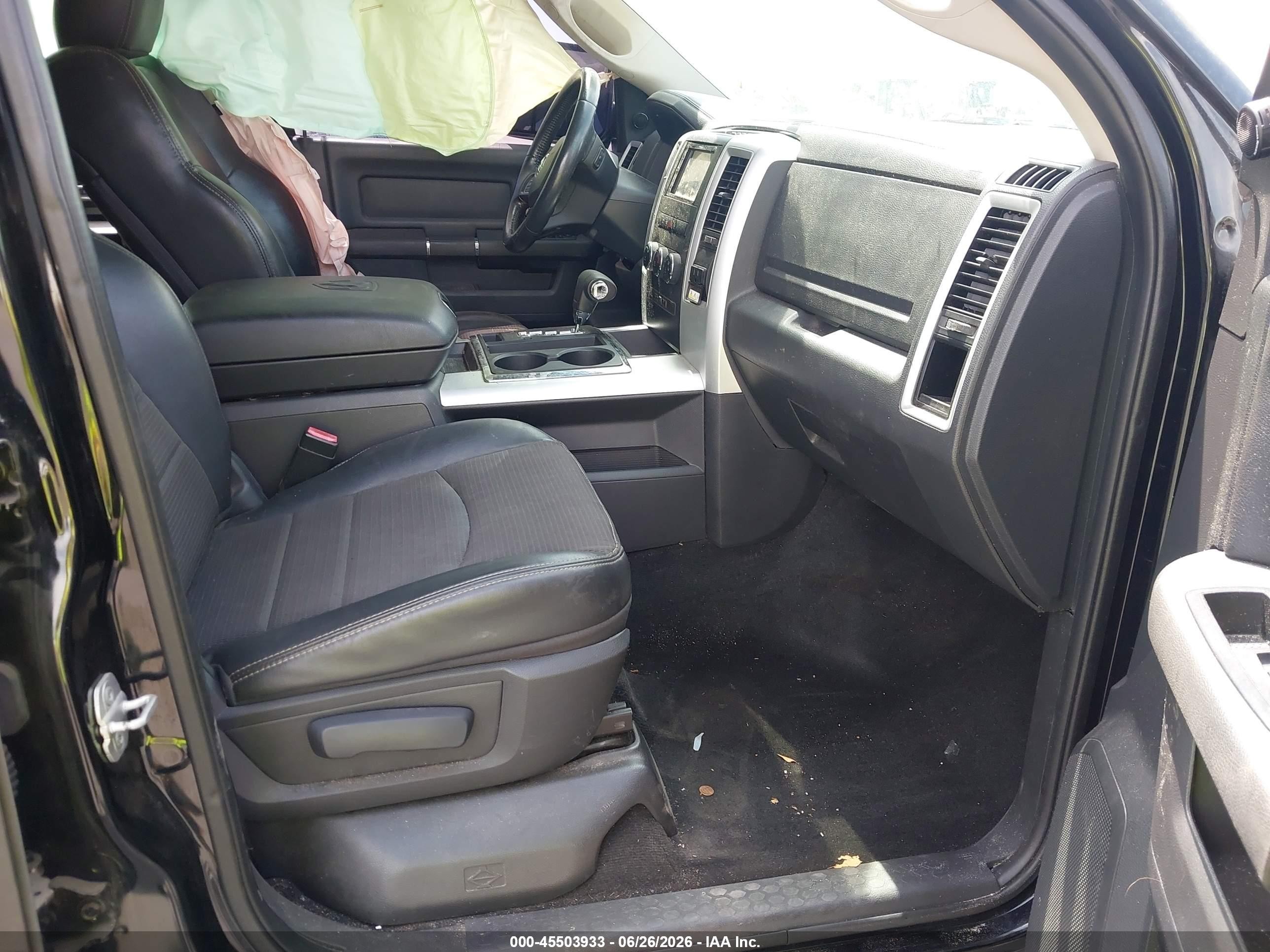2012 Ram 1500 Sport Черный vin: 1C6RD6MT9CS249142