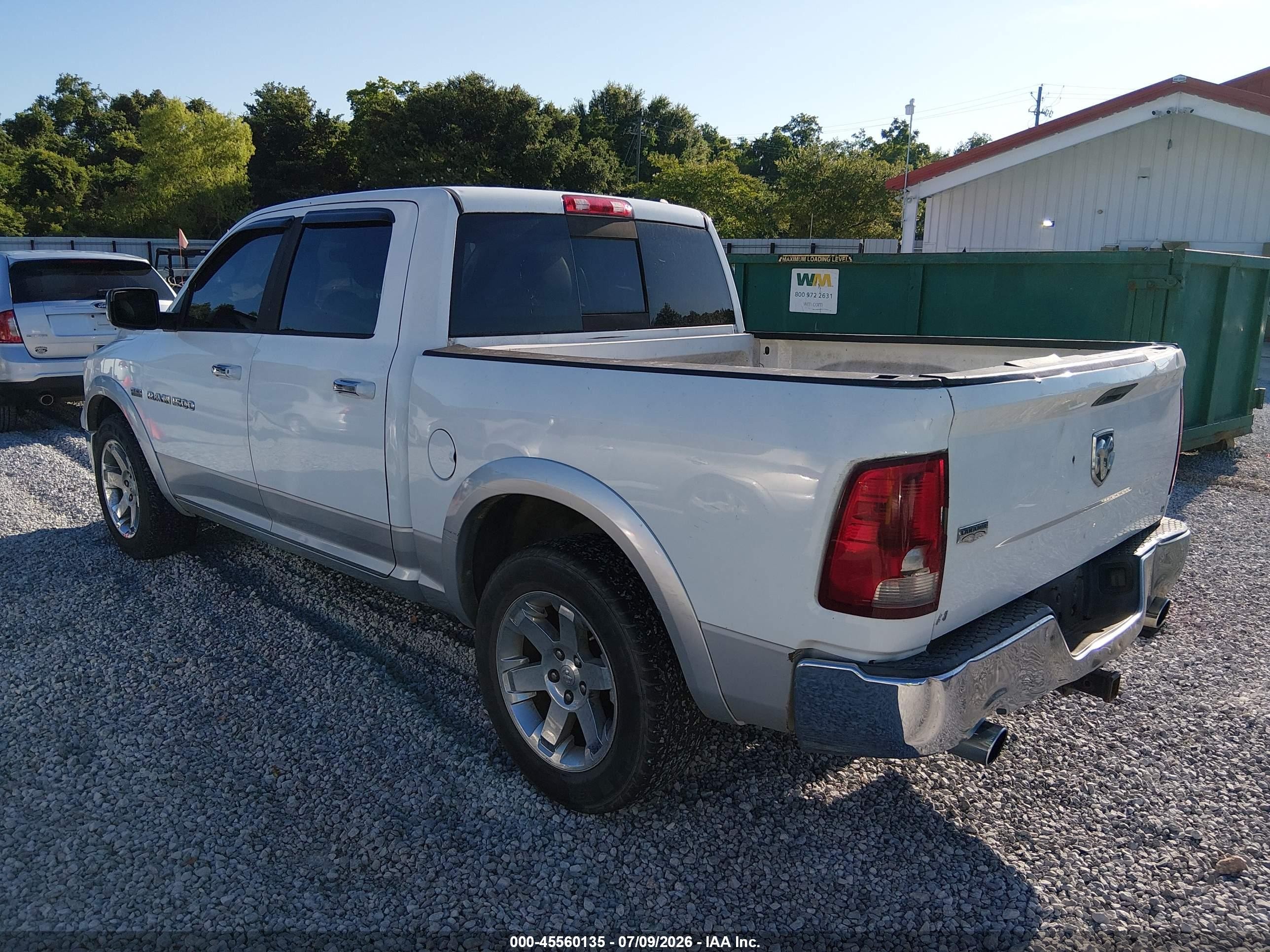 2012 Ram 1500 Laramie White vin: 1C6RD6NT7CS292358
