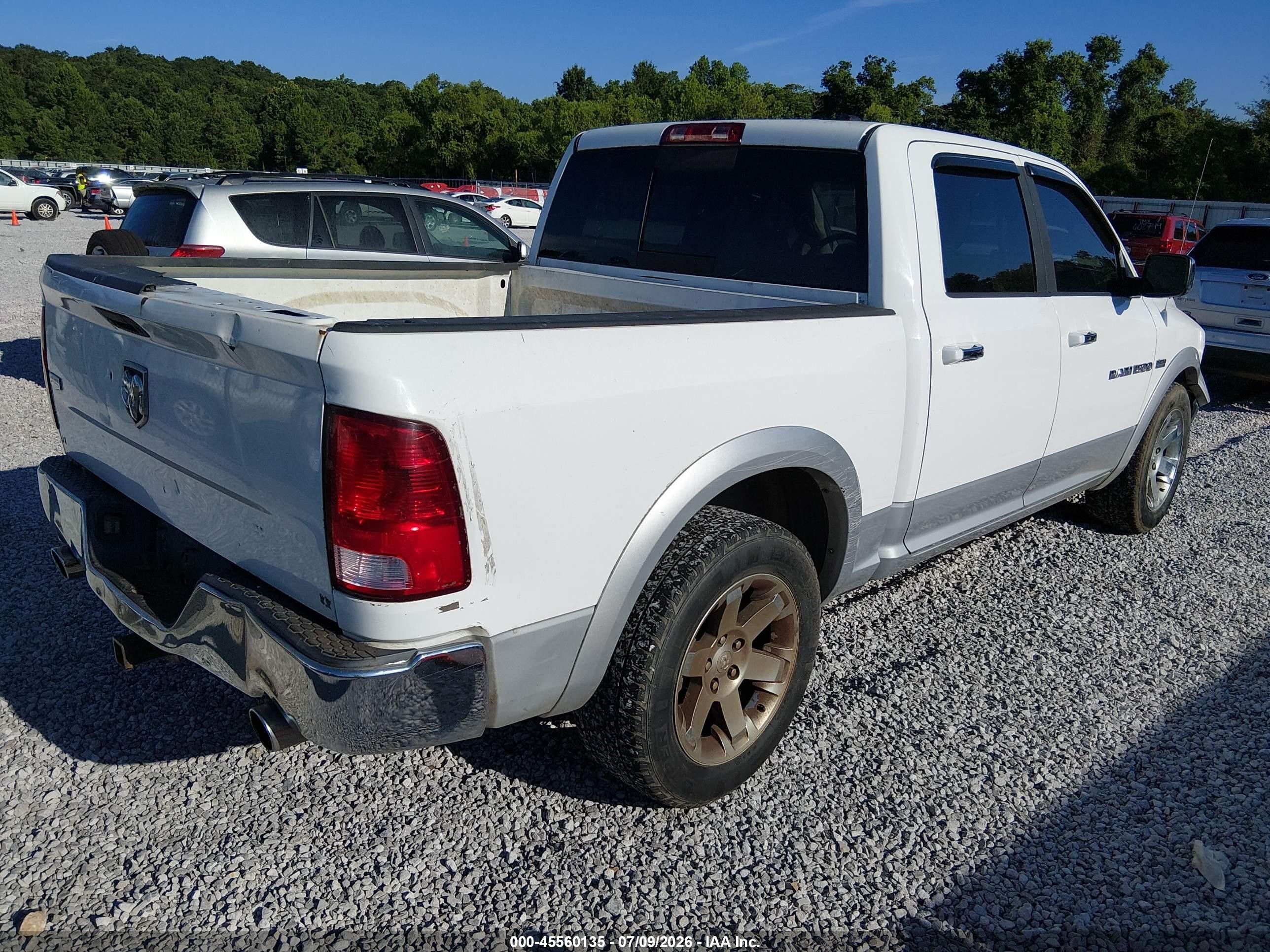 2012 Ram 1500 Laramie White vin: 1C6RD6NT7CS292358