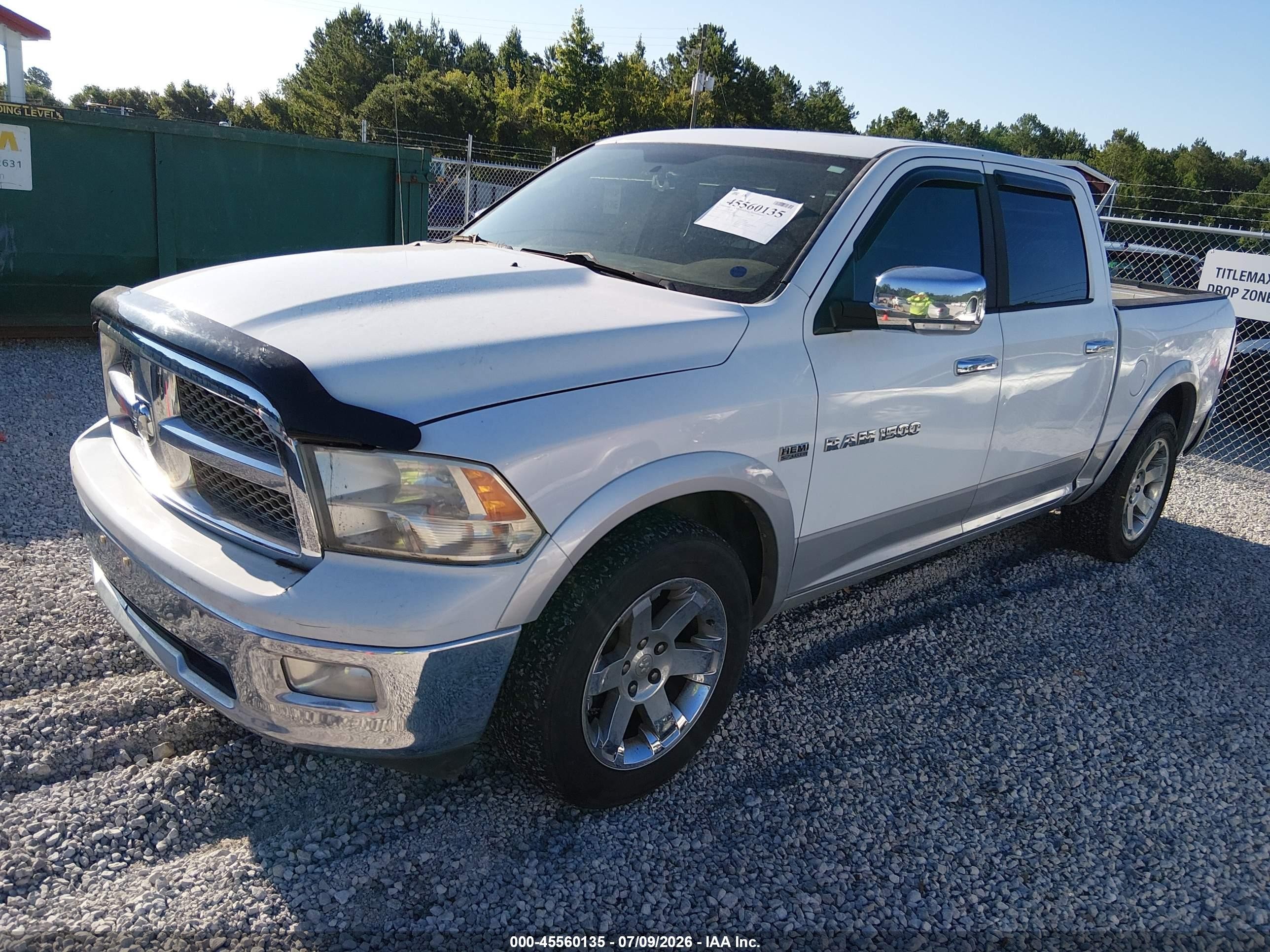 2012 Ram 1500 Laramie White vin: 1C6RD6NT7CS292358