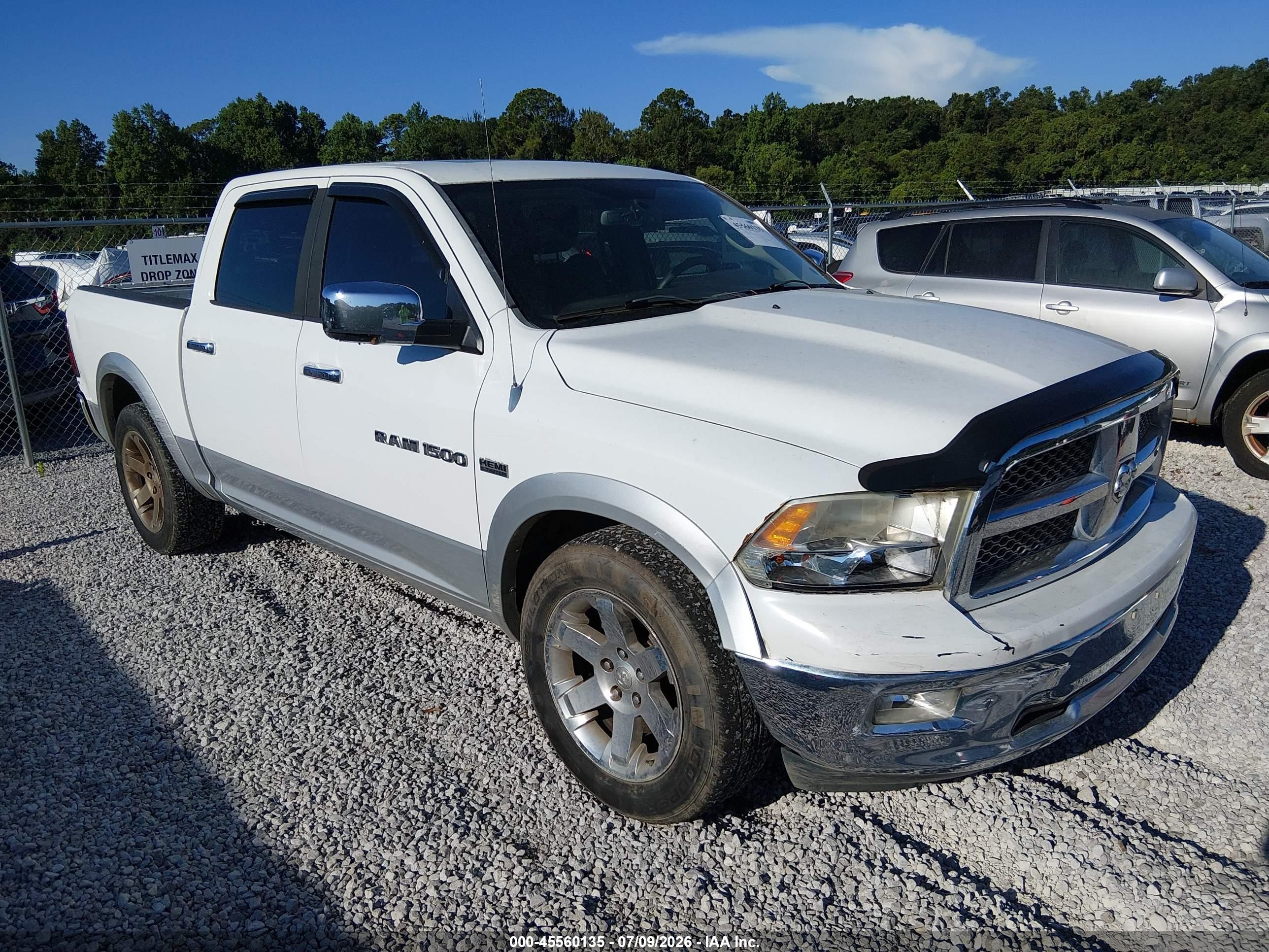 2012 Ram 1500 Laramie White vin: 1C6RD6NT7CS292358