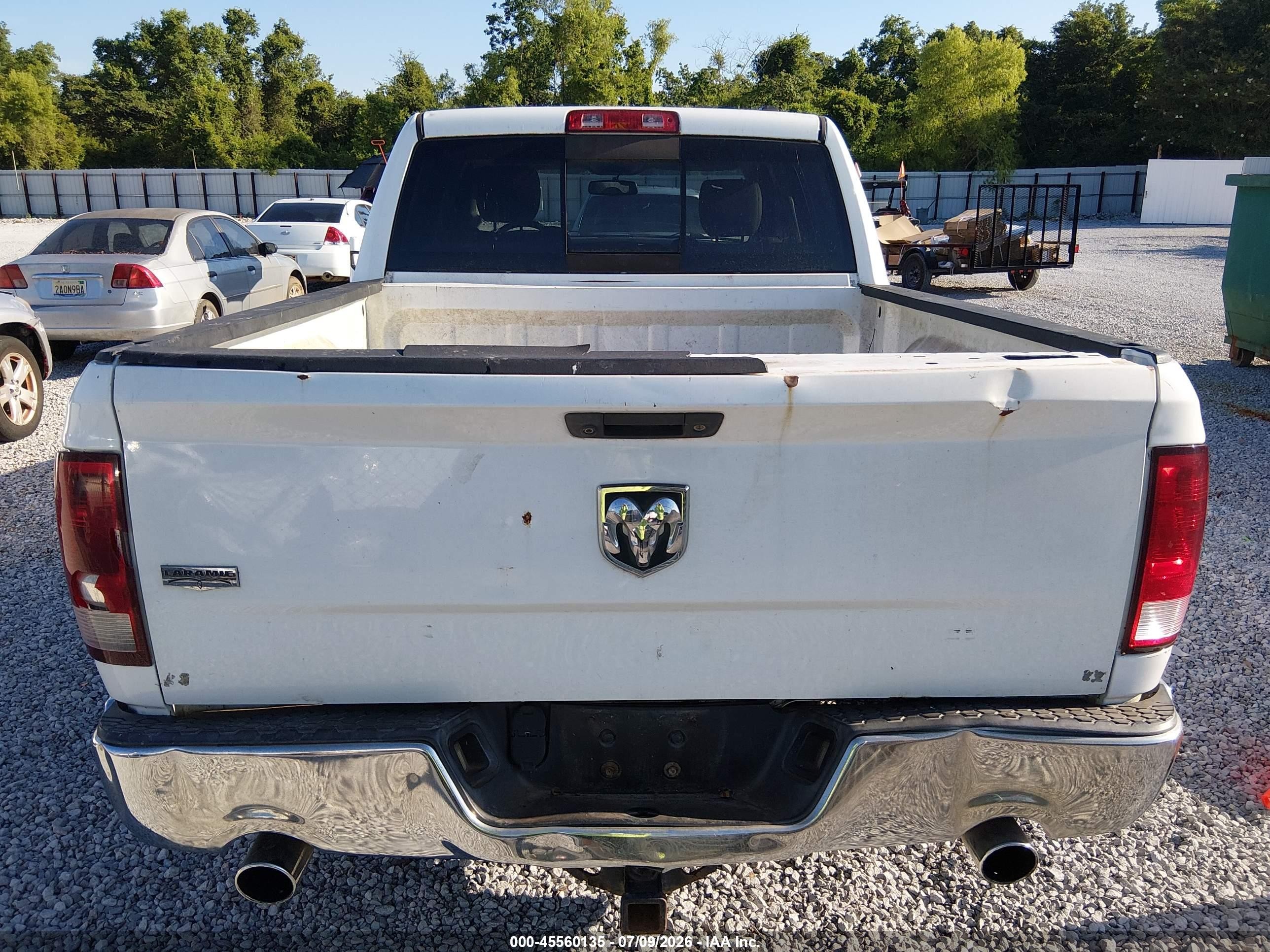 2012 Ram 1500 Laramie White vin: 1C6RD6NT7CS292358