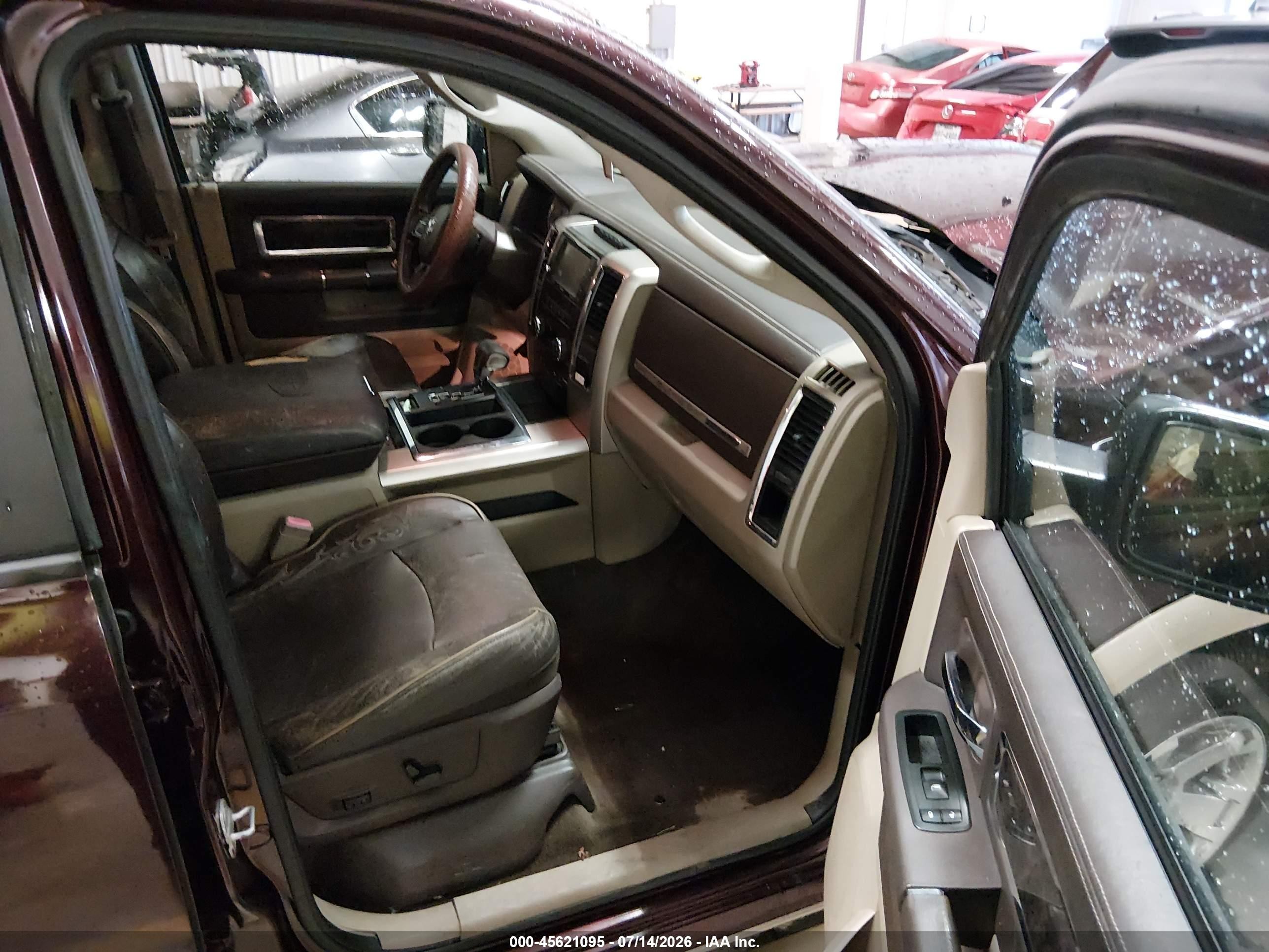 2012 Ram 1500 Laramie Longhorn Edition Burgundy vin: 1C6RD6PT3CS148125